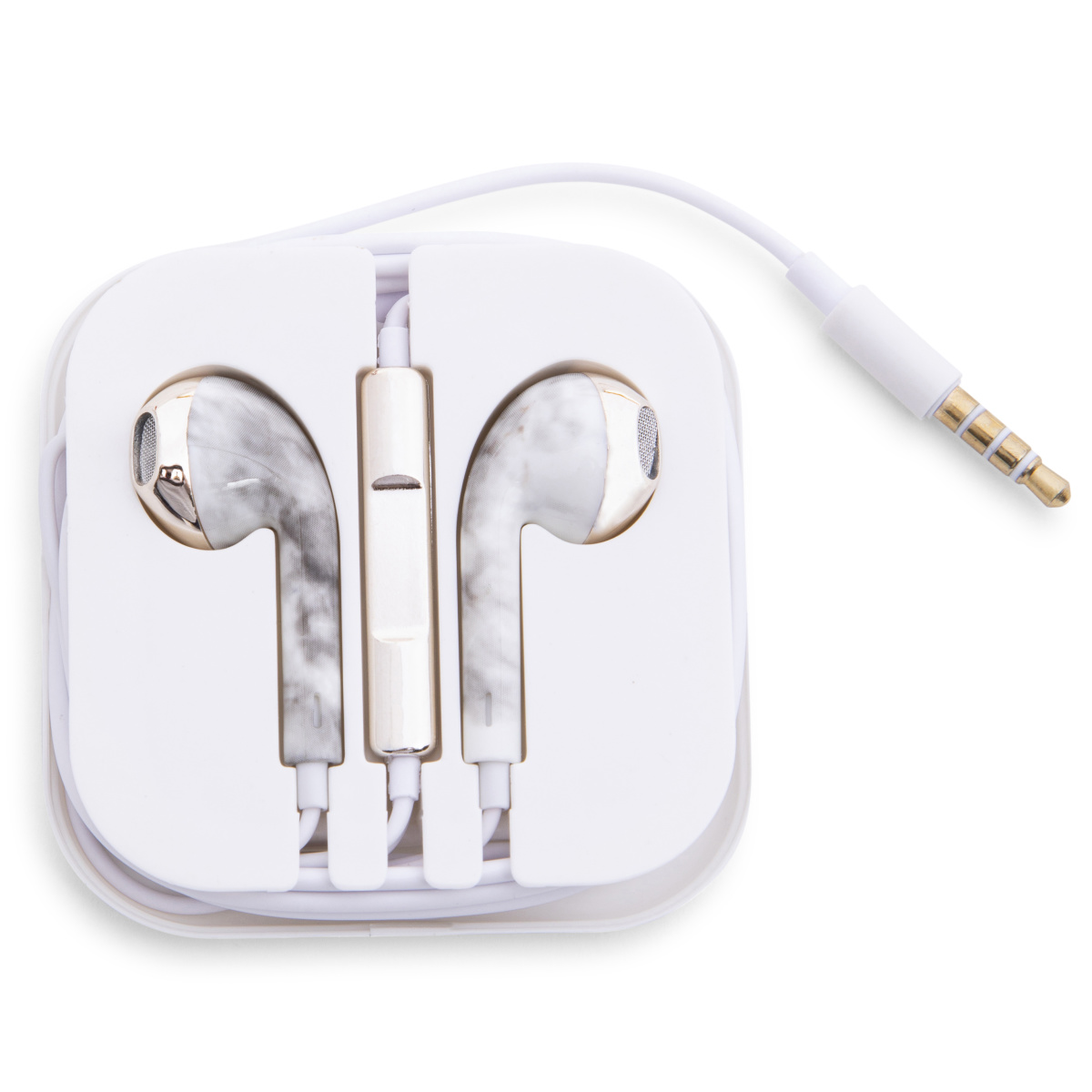 Five Below Metallic marble hands free earbuds marble earbuds