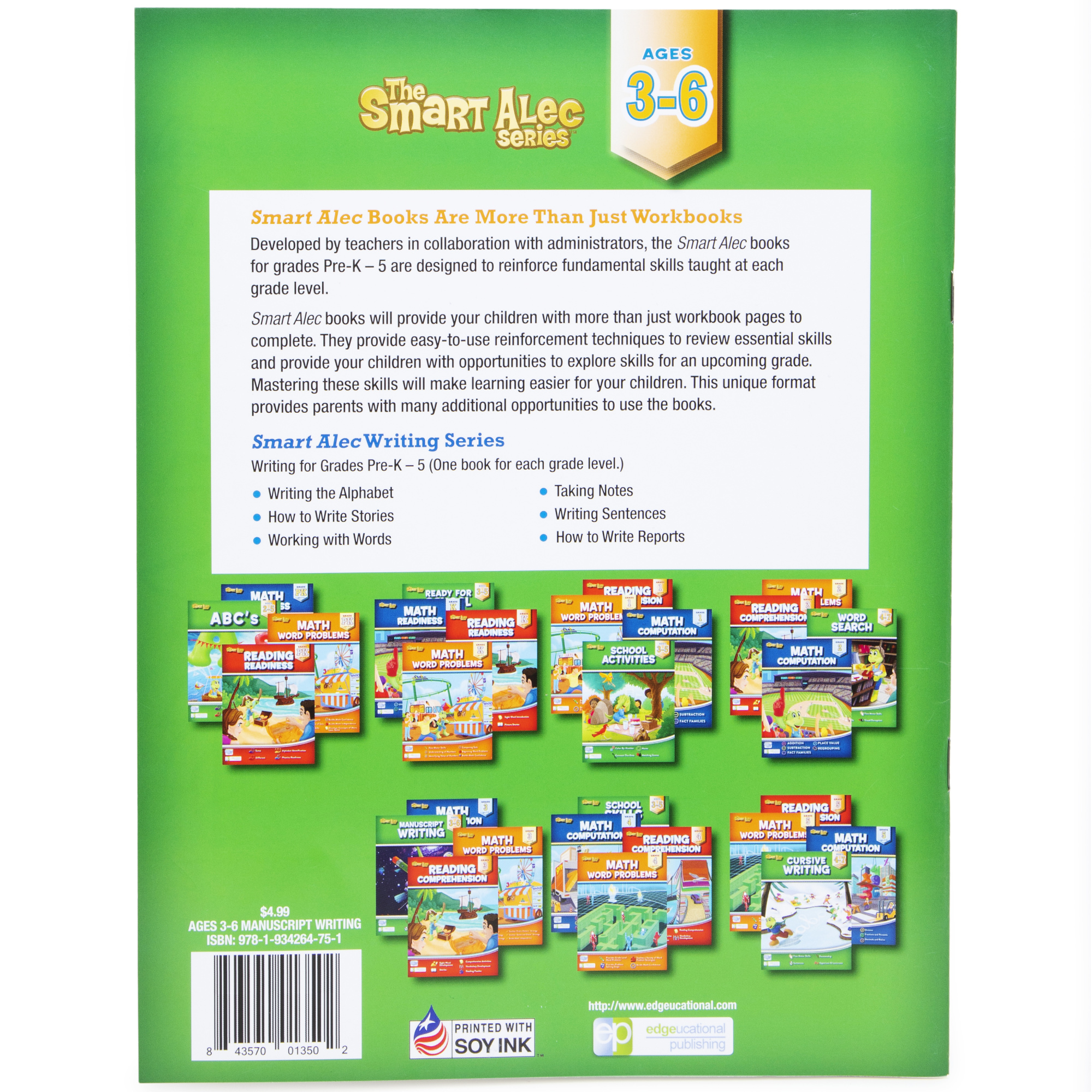 the smart alec series manuscript writing workbook - ages 3 to 6