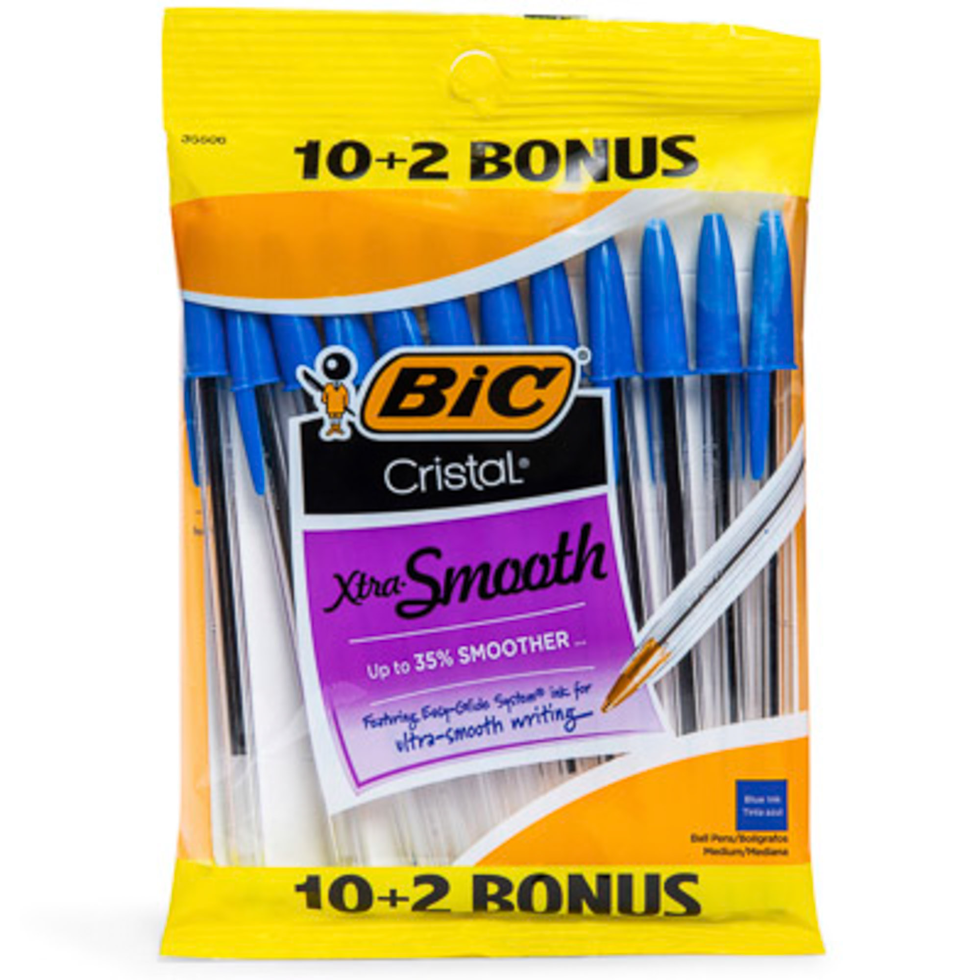 Bic® Cristal® Xtra Smooth Blue Ball Pens 12-Count
