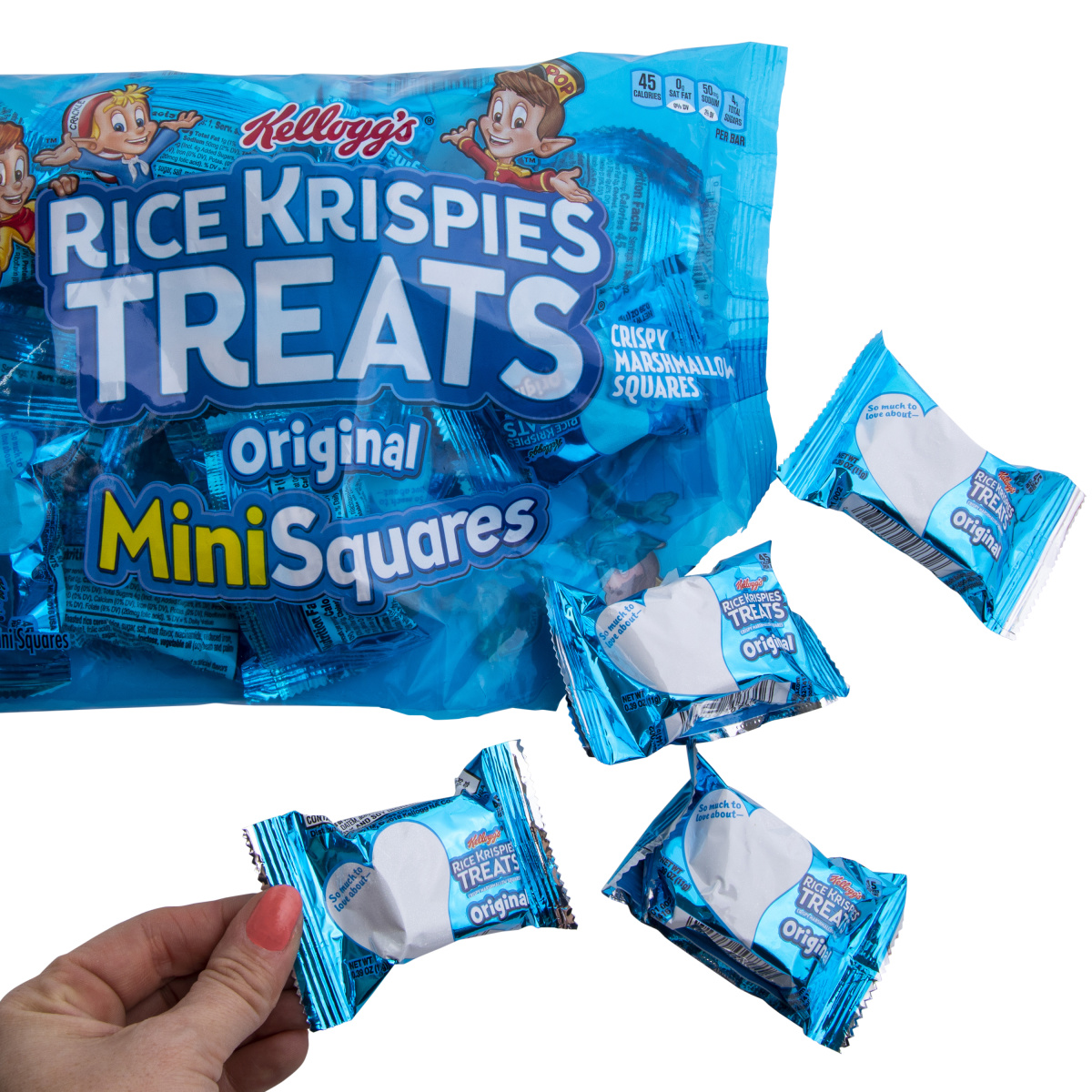 individually-wrapped rice krispies treats original mini squares 19-count bag