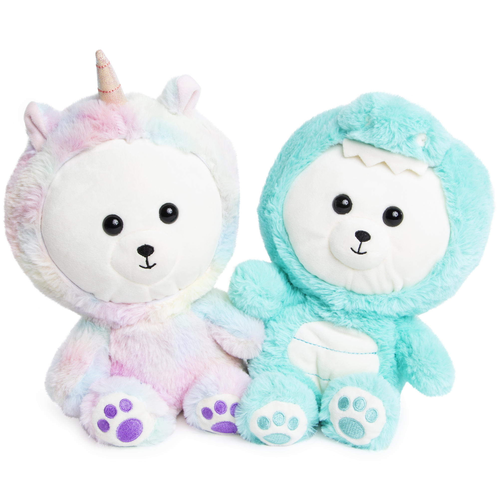 hooded plush, stuffed bear, animal animals, toy, five below girl toys, ty cute plushies, unicorn dragon bear plush