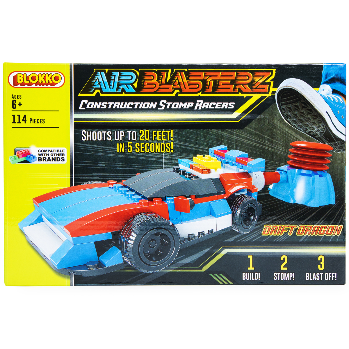 Building blocks, car model, blast off, pump, car building