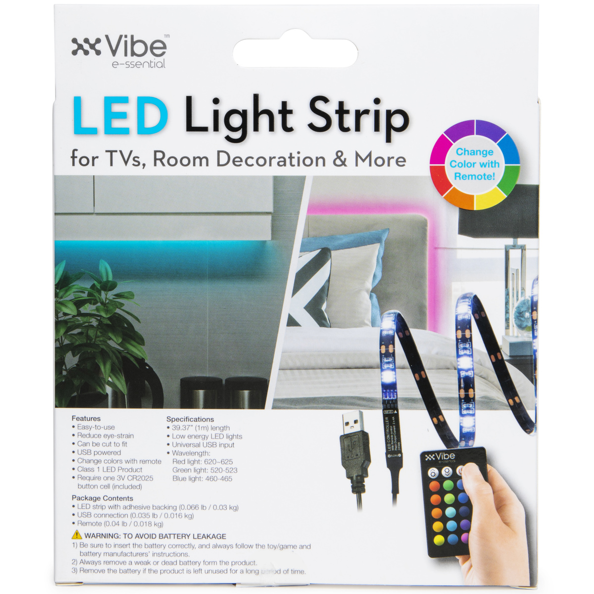 LED multicolor light strip 3ft long Five Below