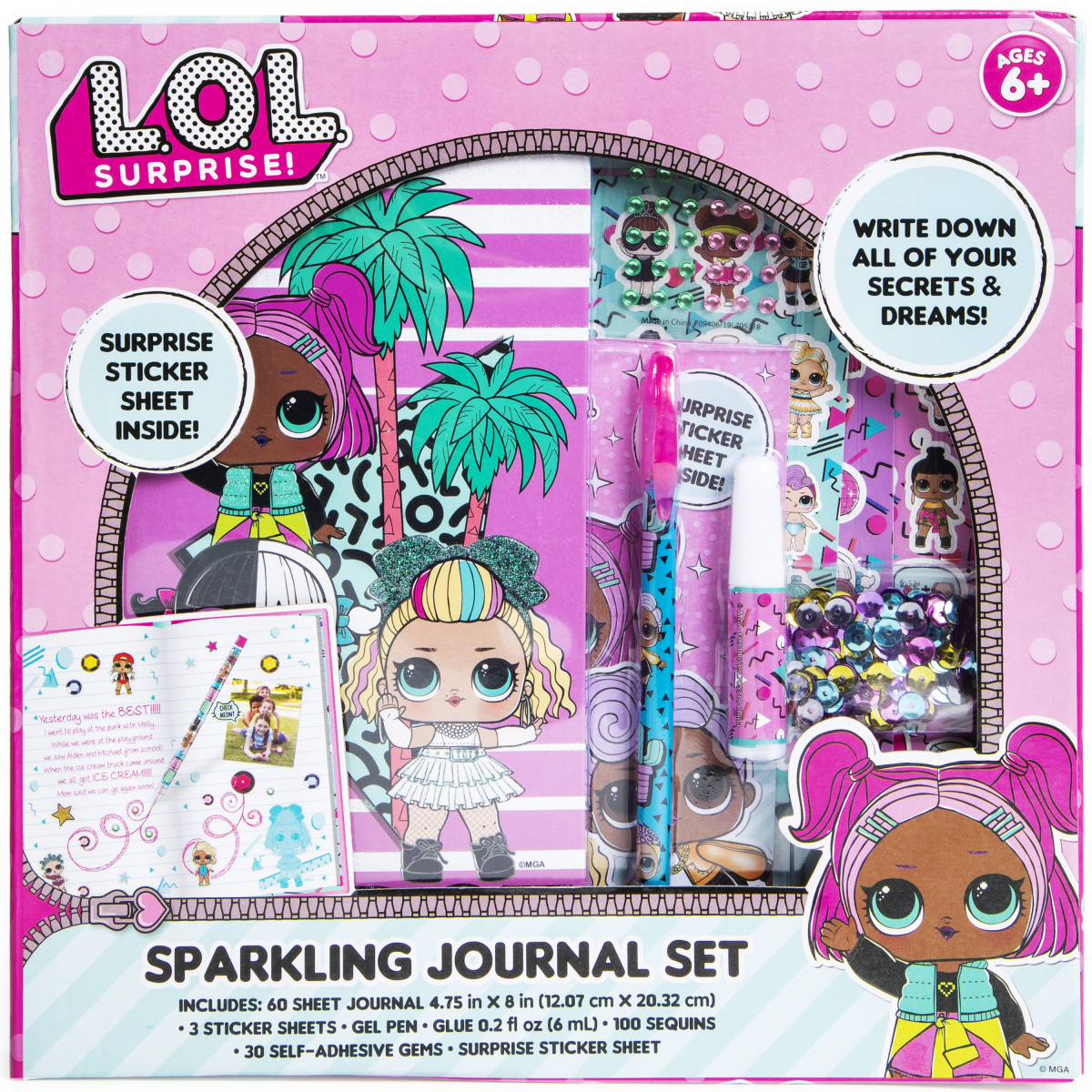 lol surprise sparkling journal set