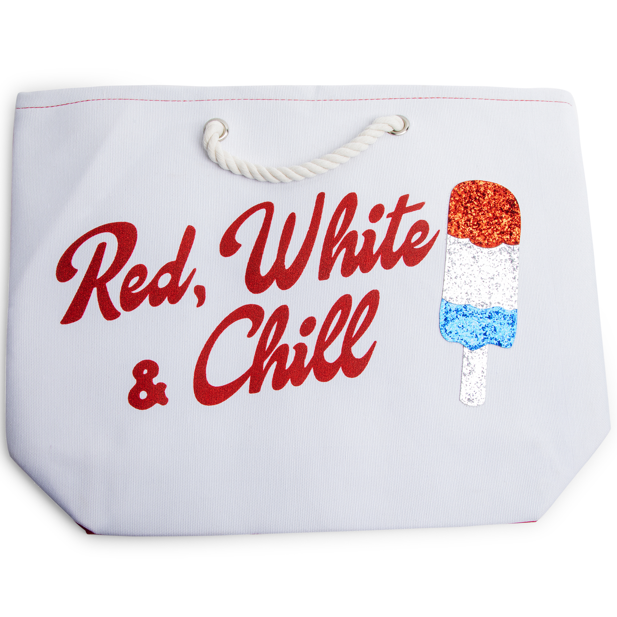 tote bag, rope handle americana red white and blue, american, america, usa