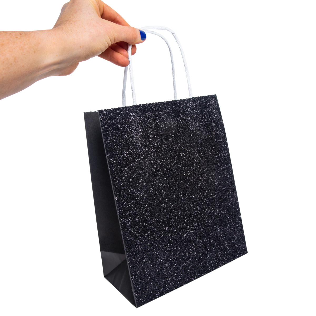 Glitter Medium Kraft Bags 8-Count