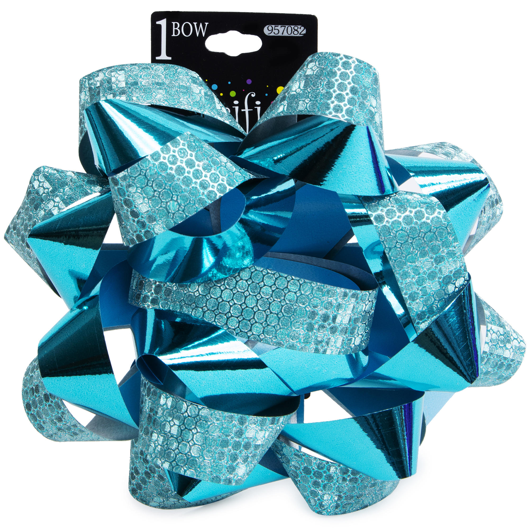 Glitter Print Gift Bow 1-Count