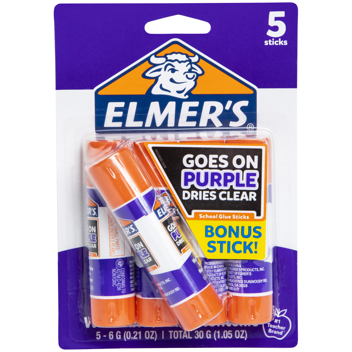 Elmer's® Disappearing Purple Glue Sticks 5-Pack