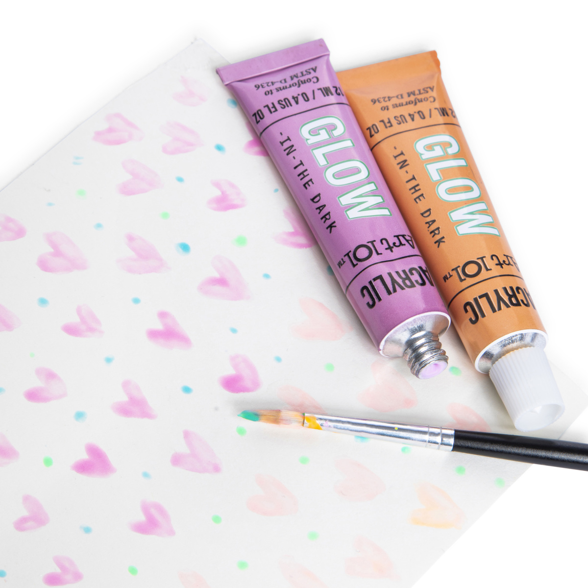 art 101 glow in the dark acrylic paints