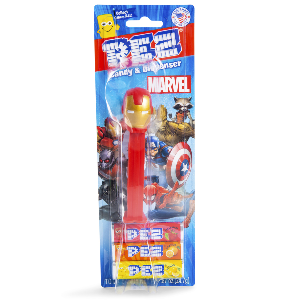 PEZ Marvel Iron Man Hulk Spiderman Captain America Avengers