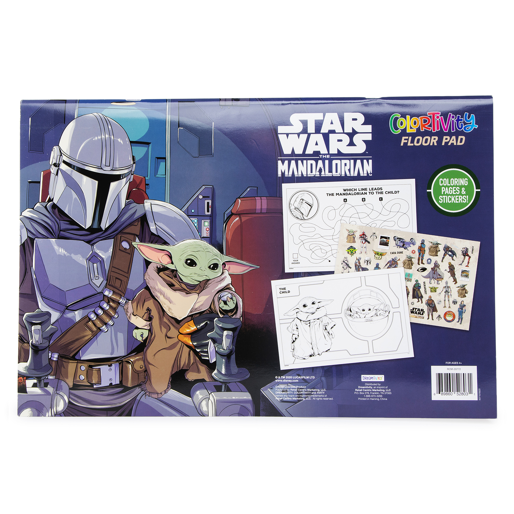 The Mandalorian™ & The Child Coloring Book Floor Pad W/ Stickers 18in X 11in