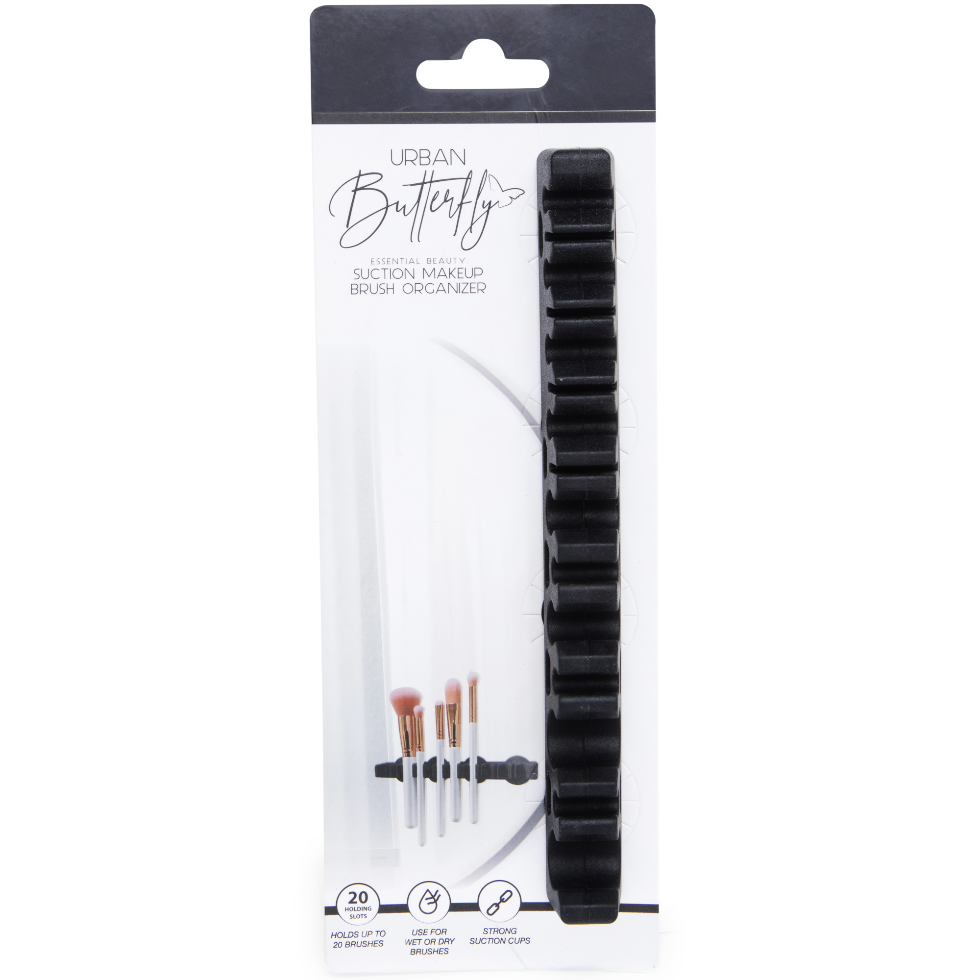 Suction-Cup Makeup Brush Organizer