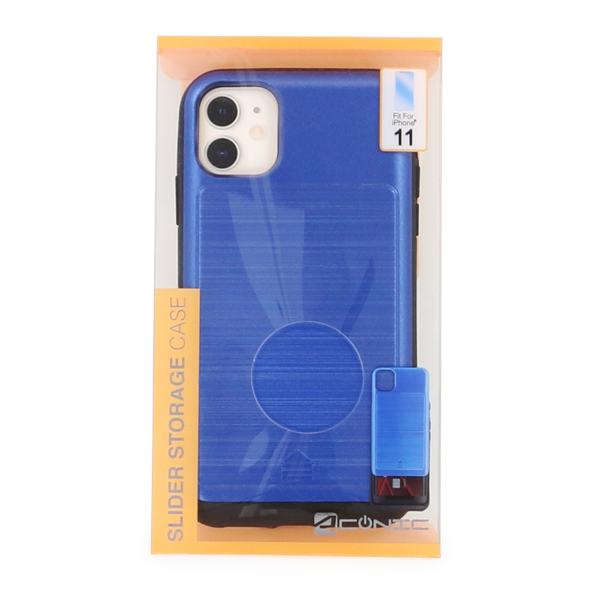 Iphone 11® Slider Storage Phone Case - Blue