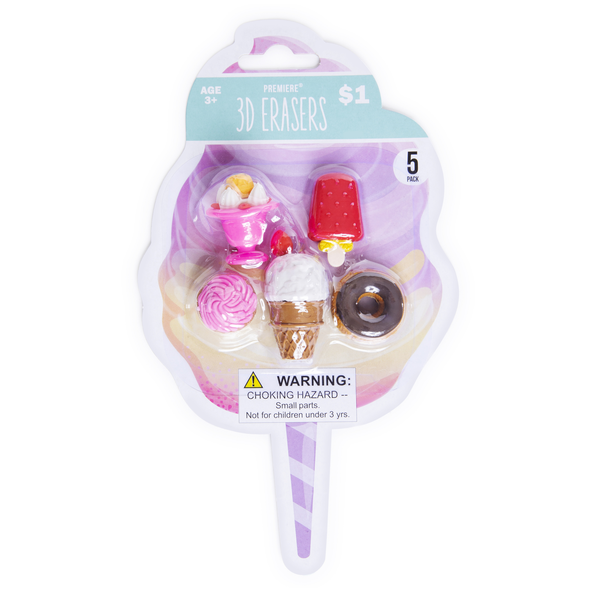 Premiere® 3D Sweets Erasers 5-Pack