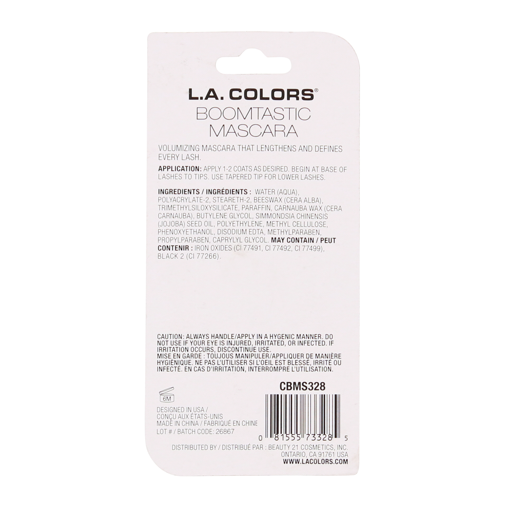 L.A. Colors® Boom-Tastic Volumizing Mascara - Jet Black