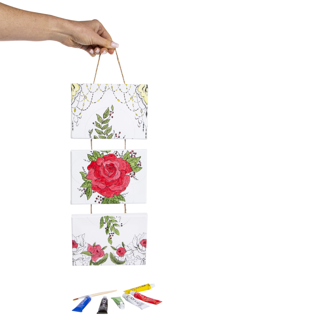 DIY set of 3 mini canvases wall art 5in x 7in