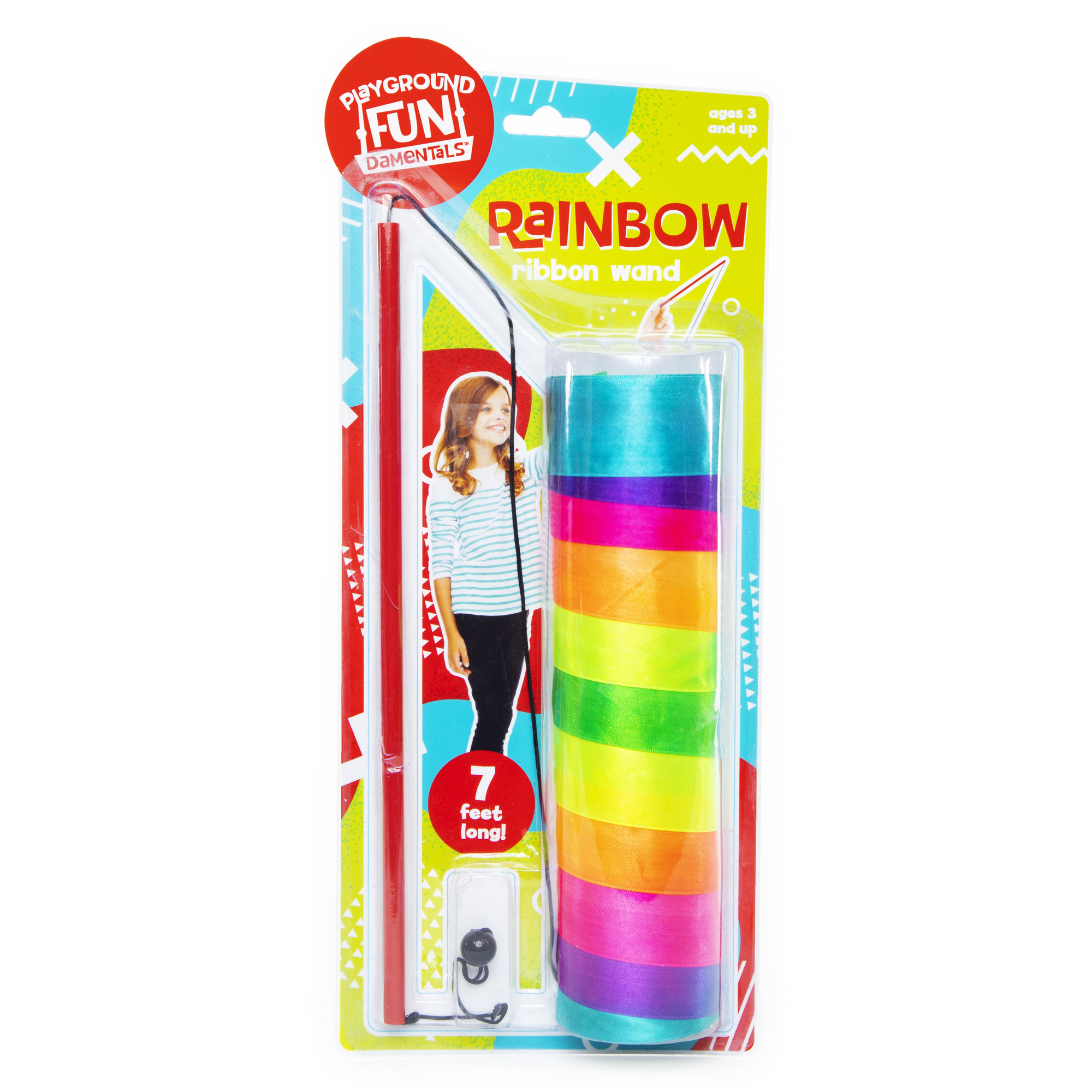 Rainbow Ribbon Wand 7ft