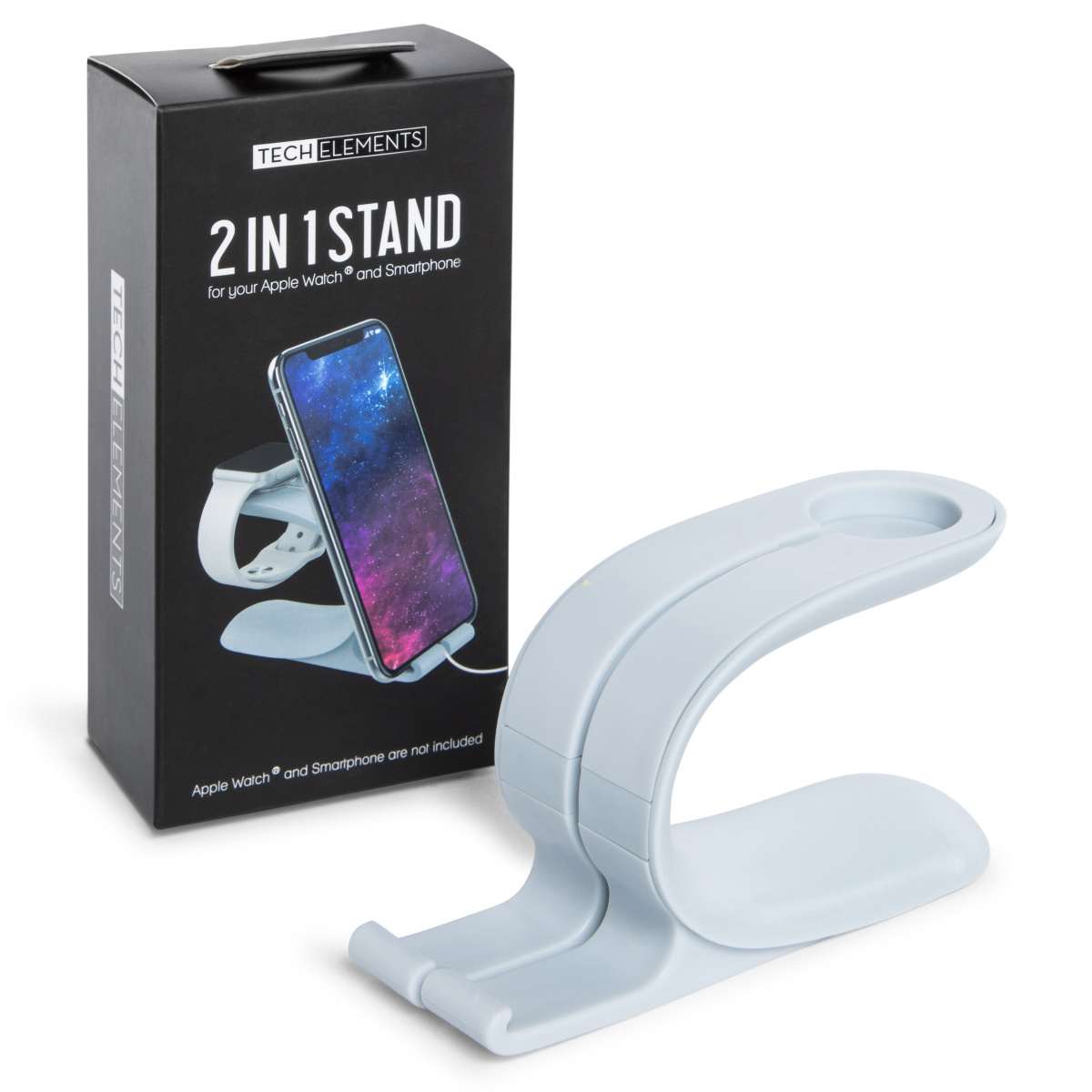 2-in-1 stand for apple watch and smartphone;apple stand;apple accessories;smartphone accessories;phone stand;tech;phone holder;universal phone charging holder;apple holder;five below