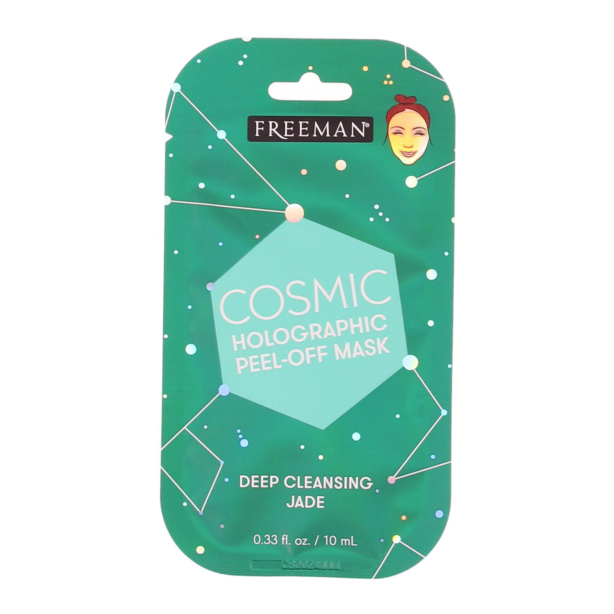 Freeman® Cosmic Holographic Peel-Off Mask - Deep Cleansing Jade 0.33oz
