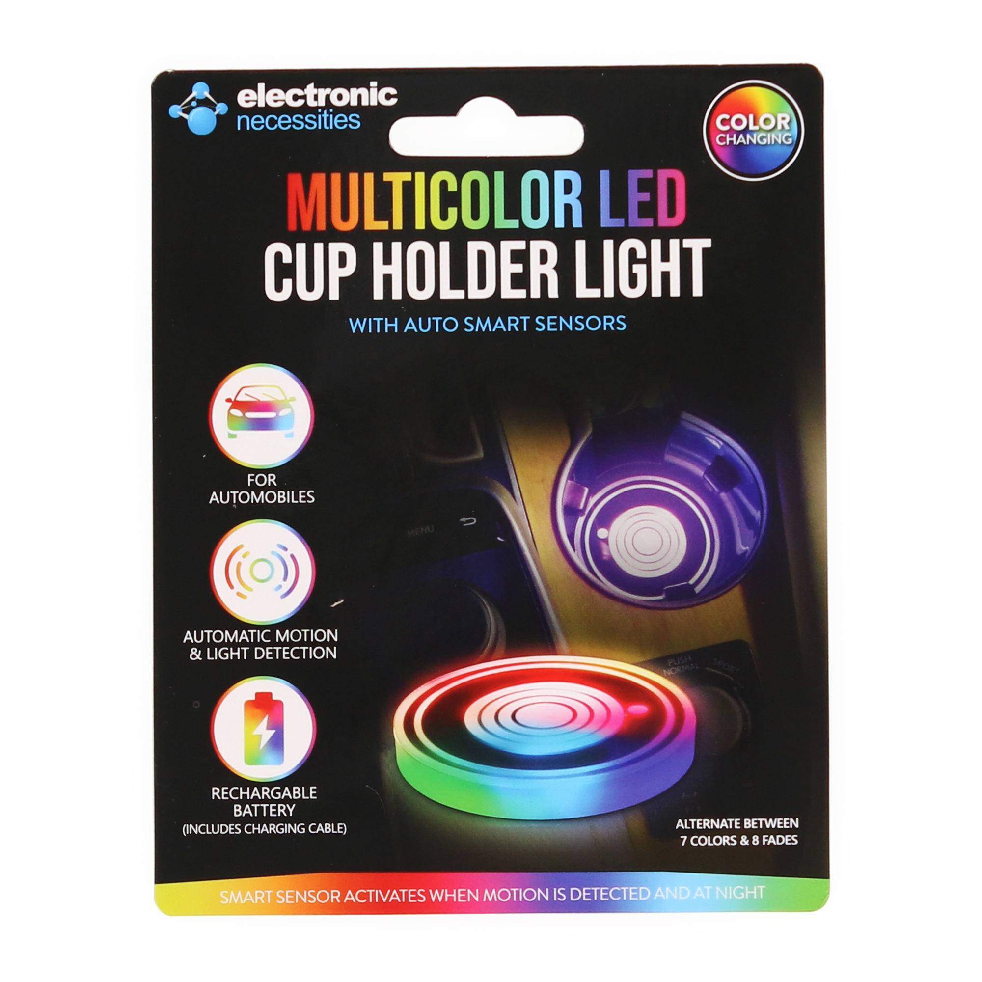Color-Change Led Cupholder Light For Cars