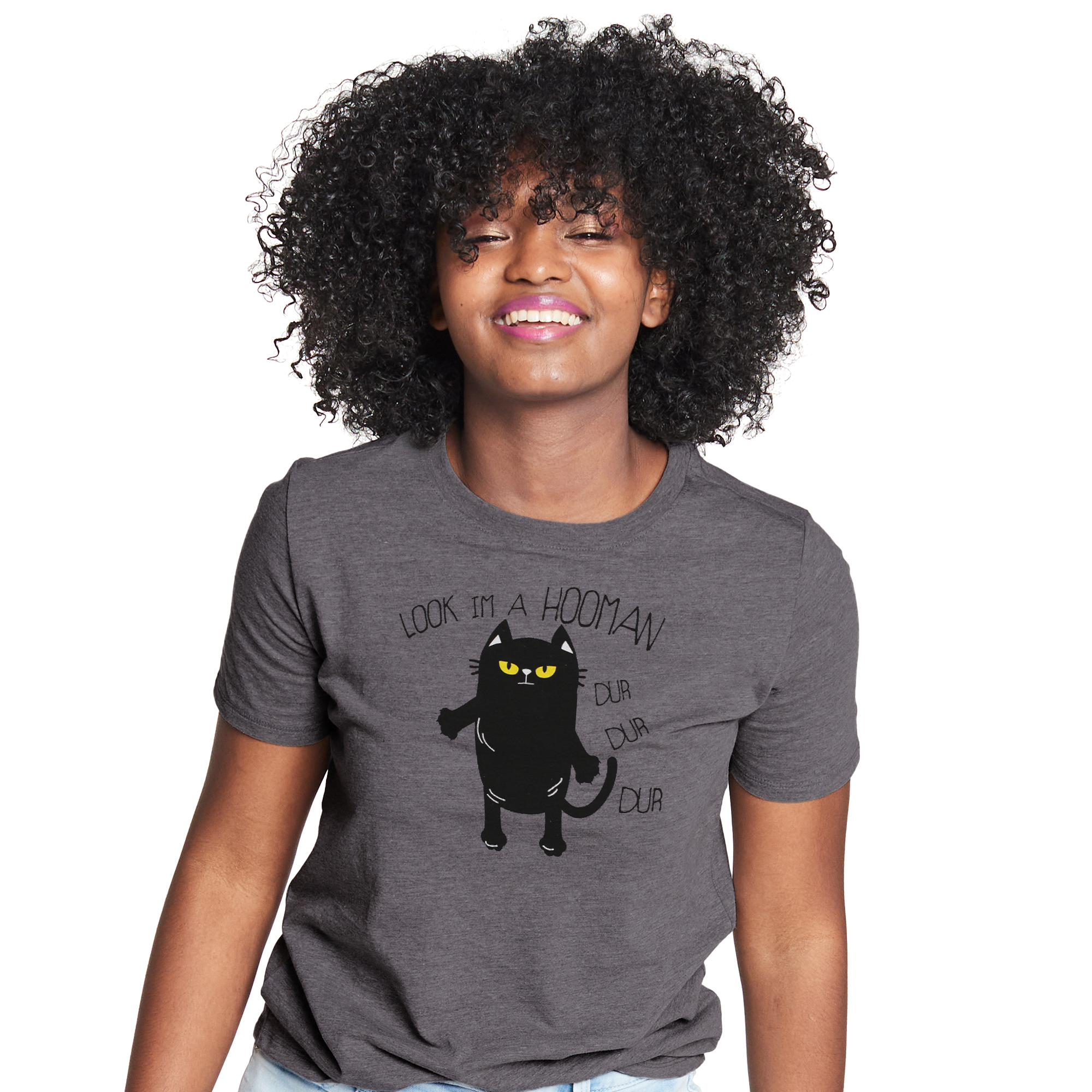 Black Cat 'Look I'm A Hooman' Graphic Tee