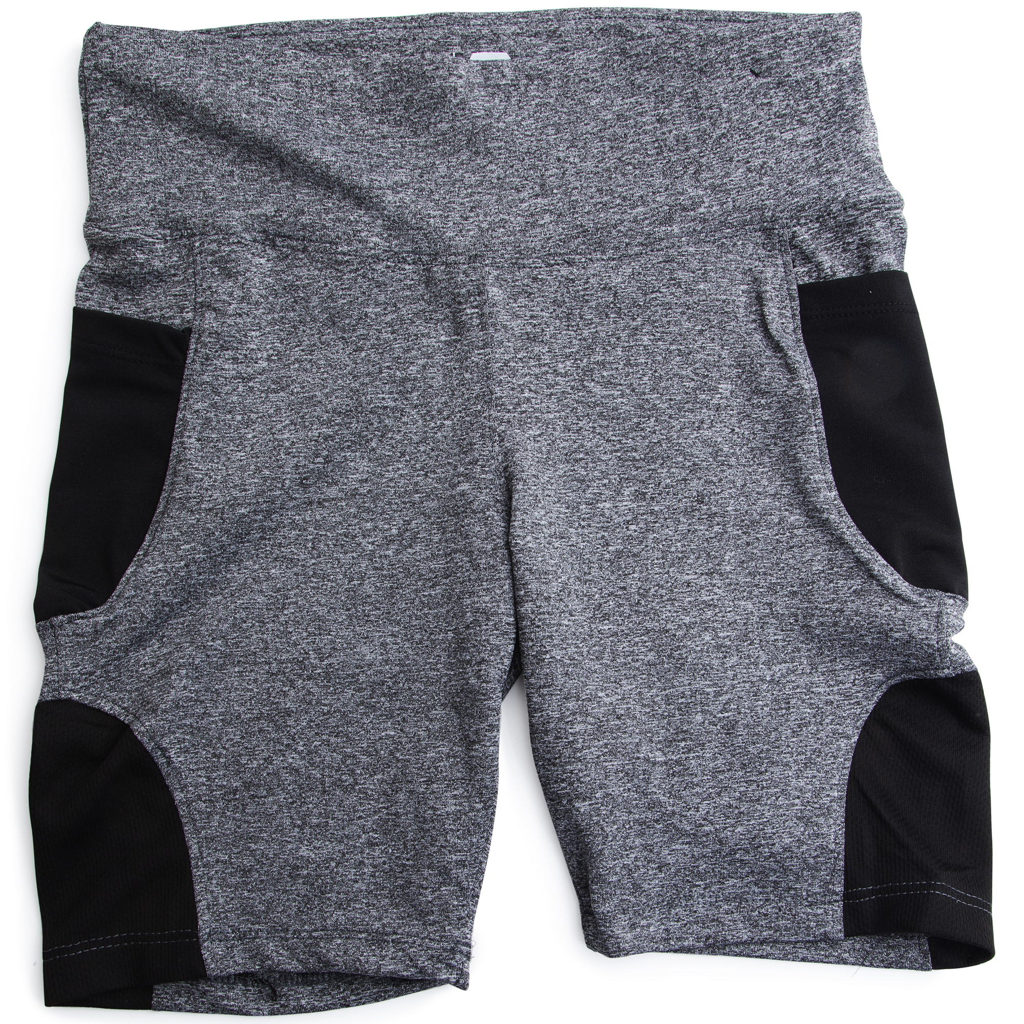 series-8 fitness™ gray mesh bike shorts with pockets