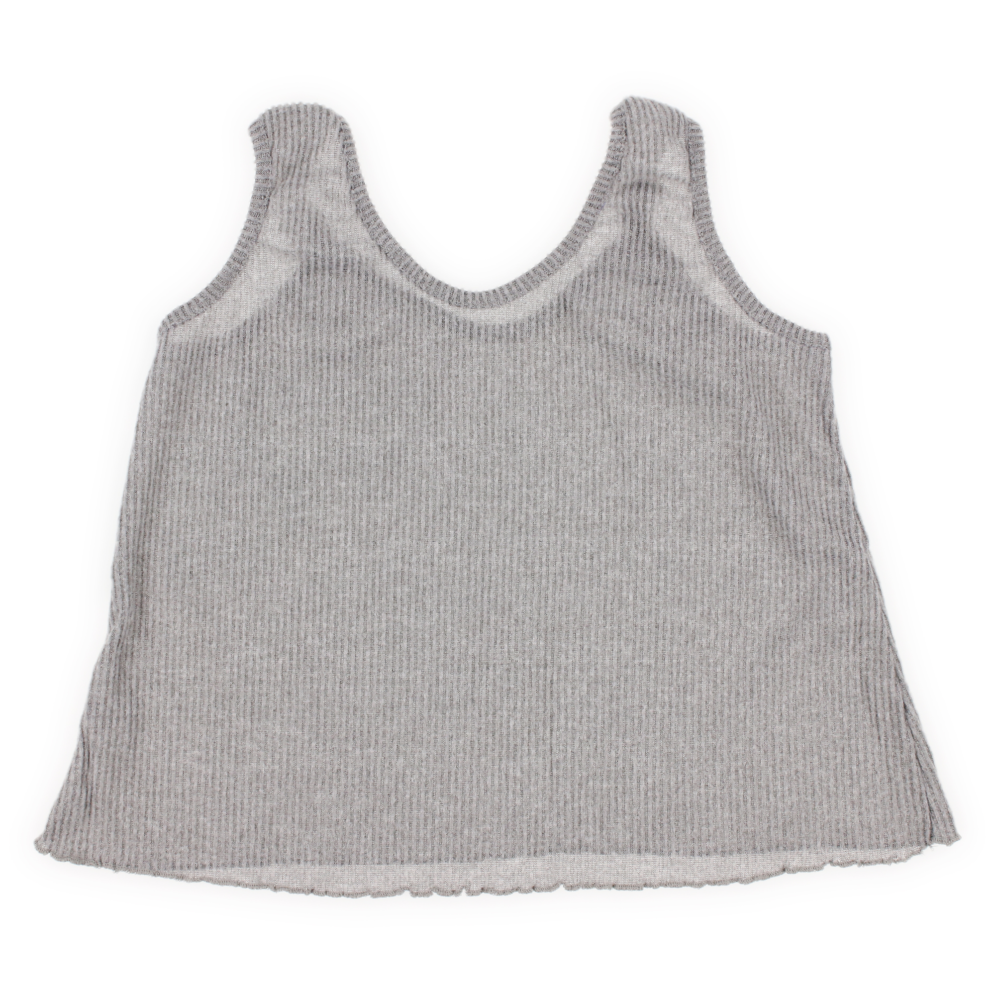 Juniors Knot Strap Tank Top - Heather Gray