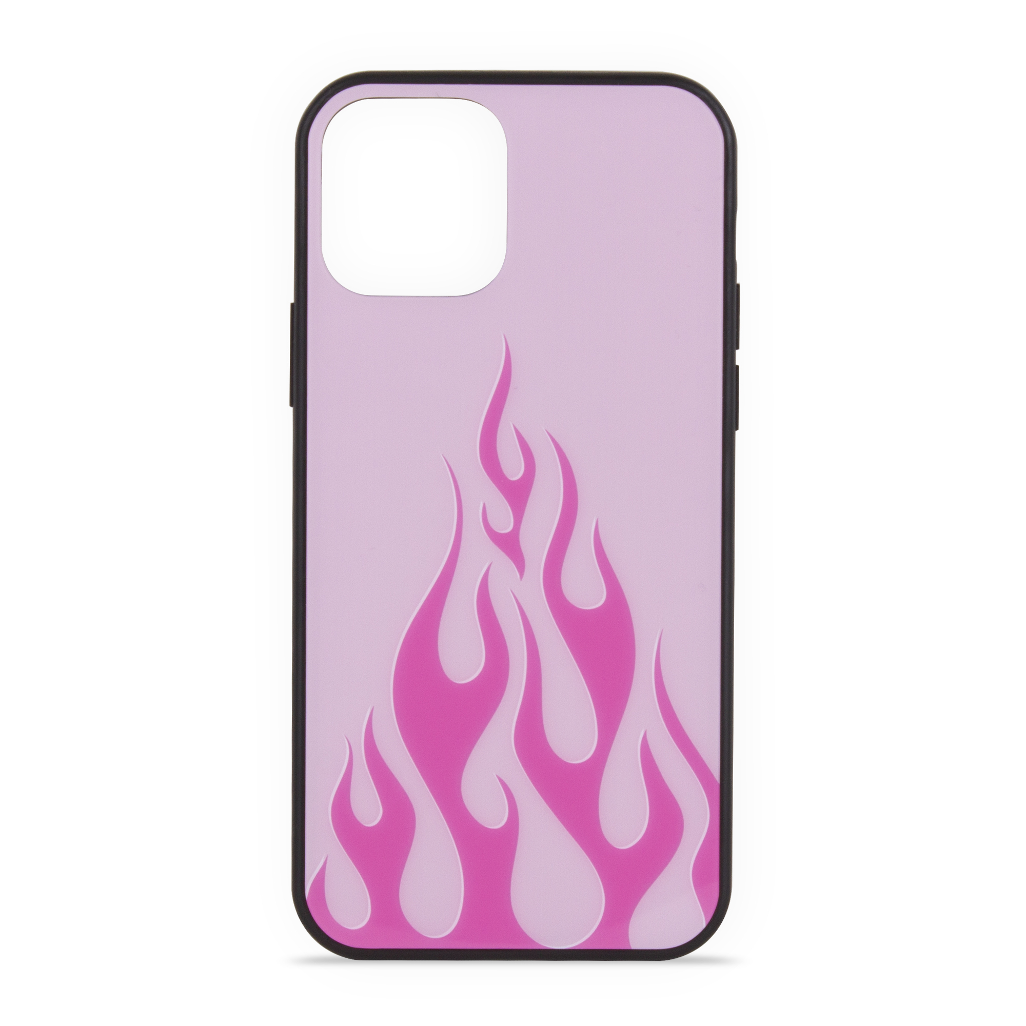 Iphone 12®/12 Pro® Tempered Glass Phone Case - Pink Flames