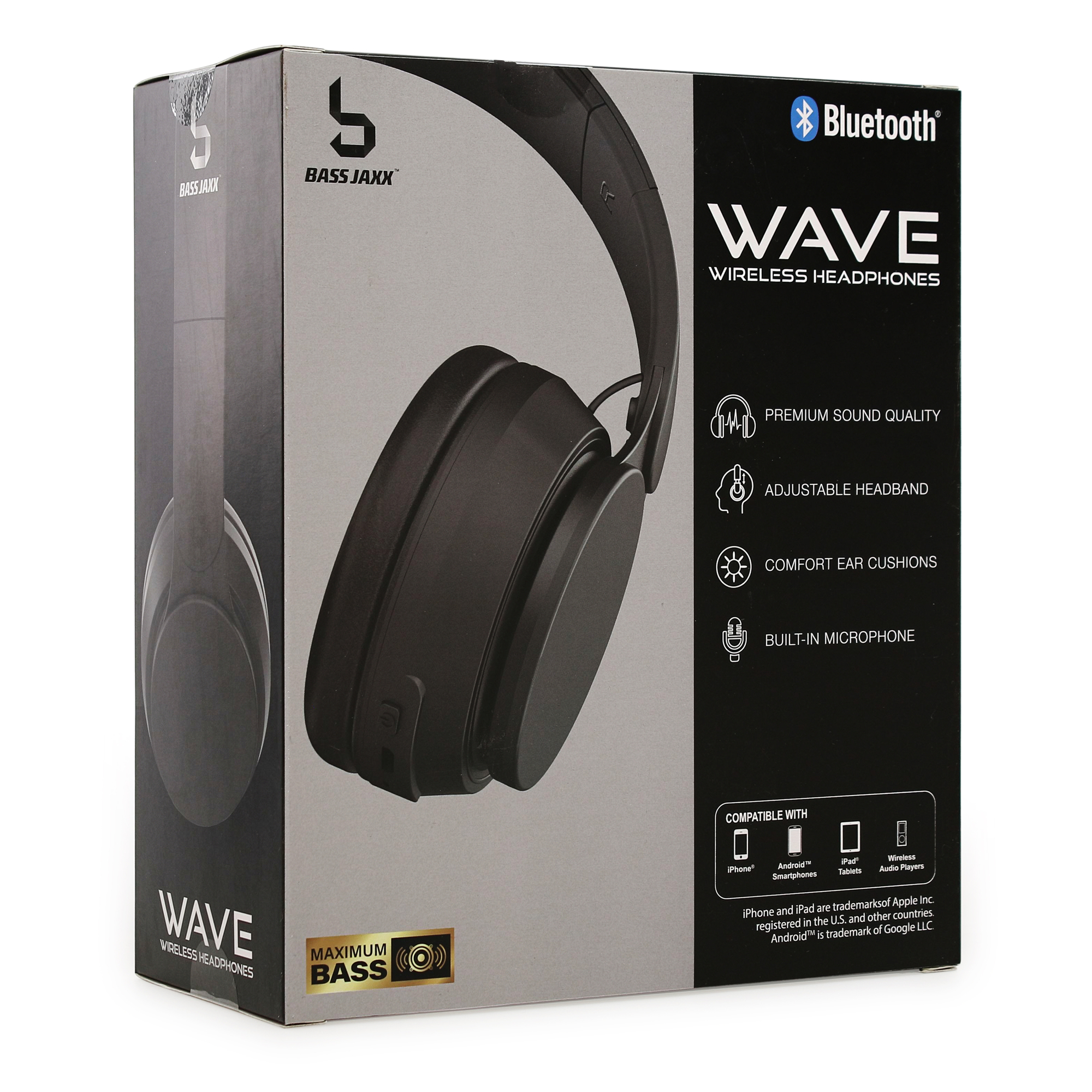 wave bluetooth® headphones with microphone & maximum bass