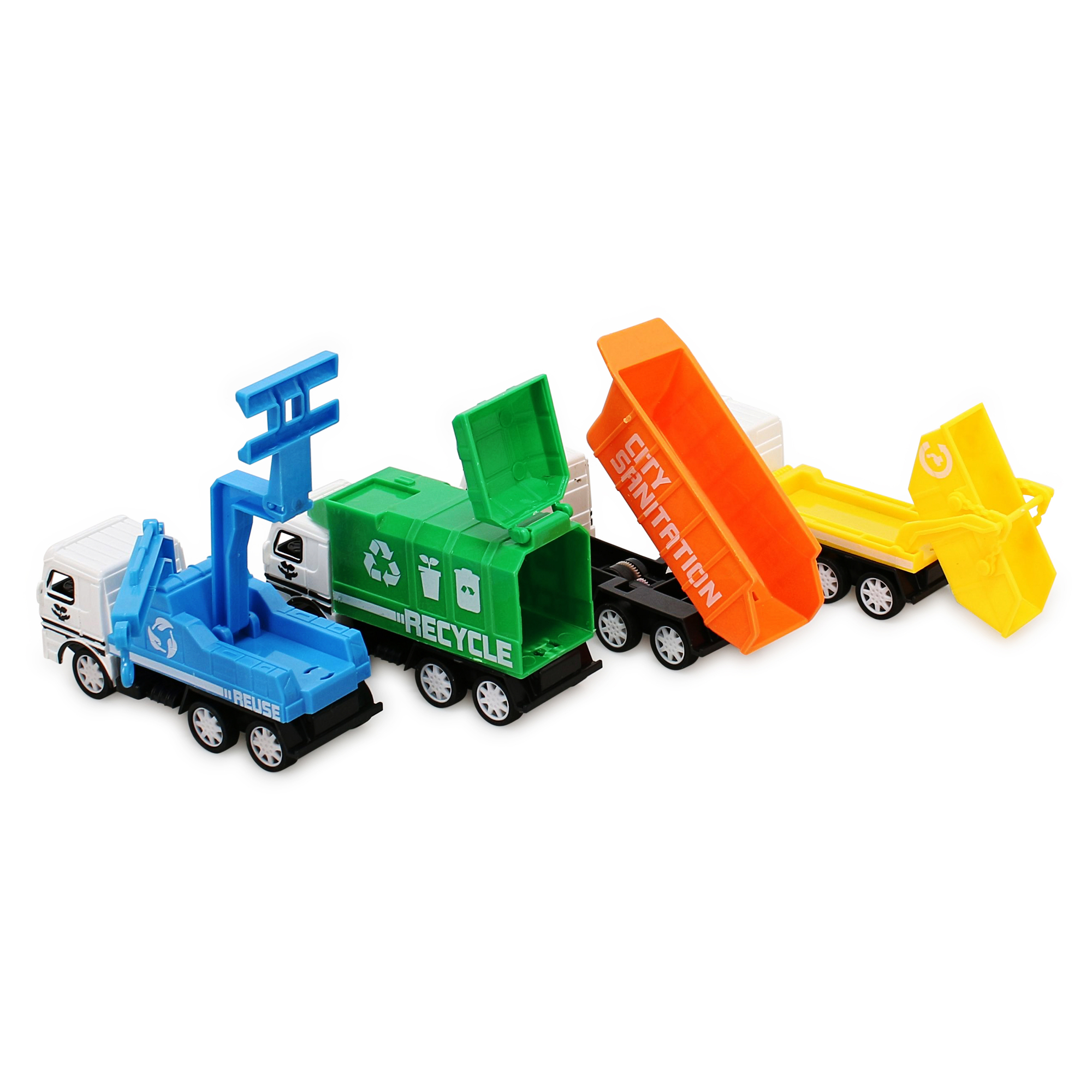 Clean City Crew - Friction Vehicles 4-Pack