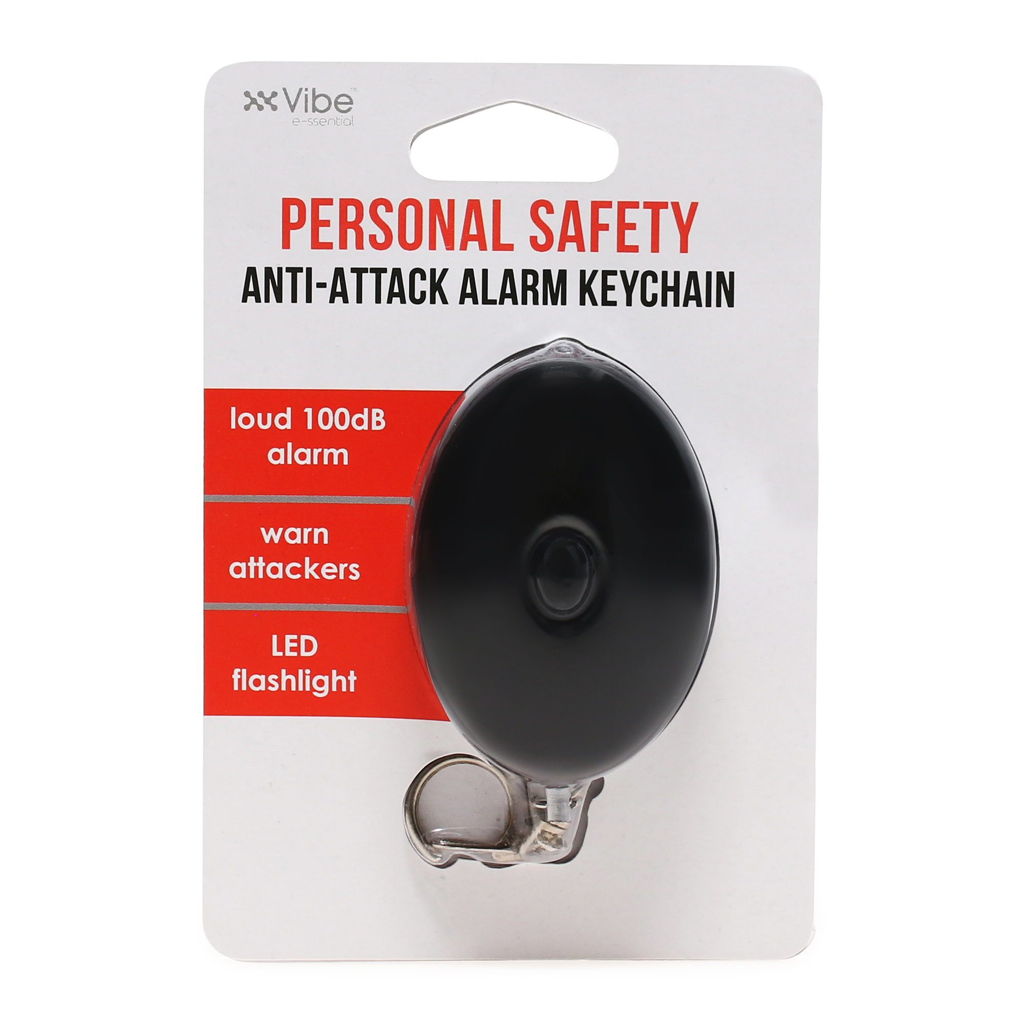 personal alarm keychain with LED flashlight 100db