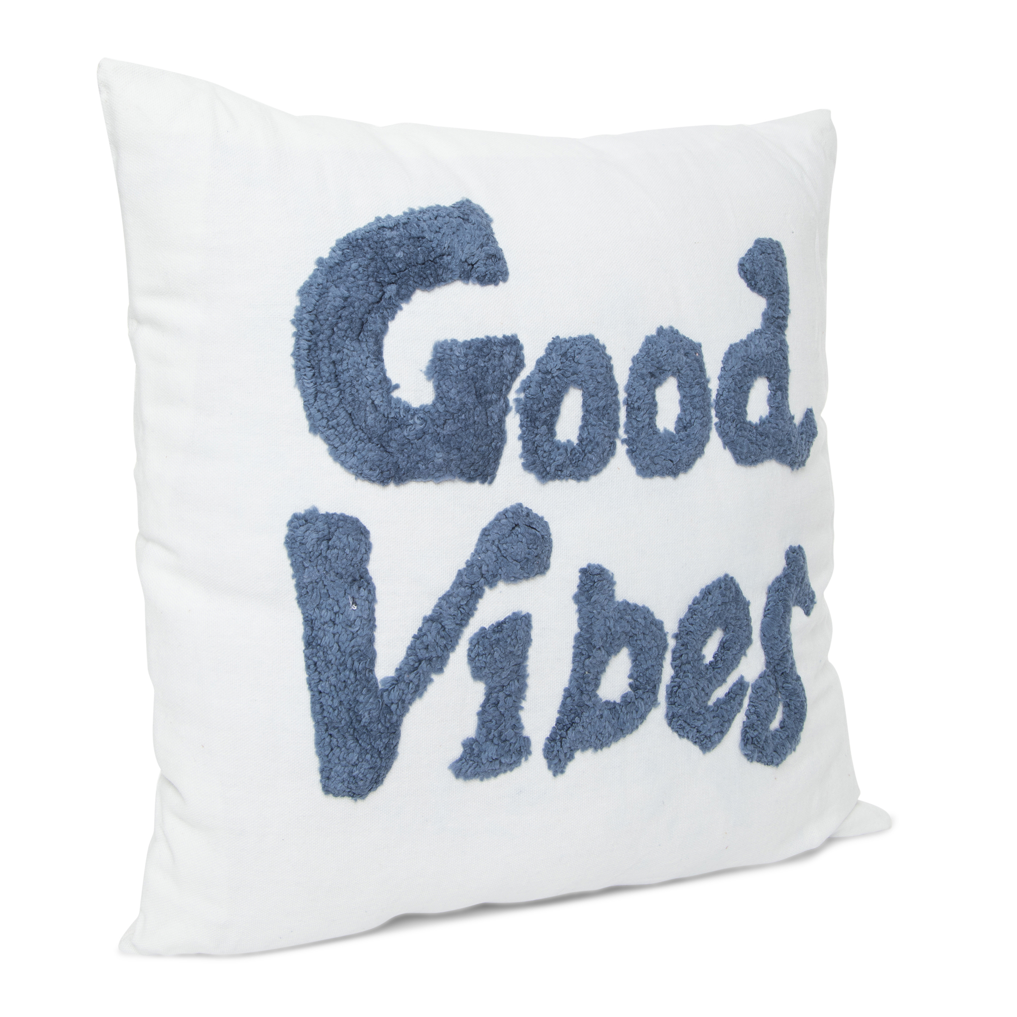 retro good vibes tufted pillow 16in