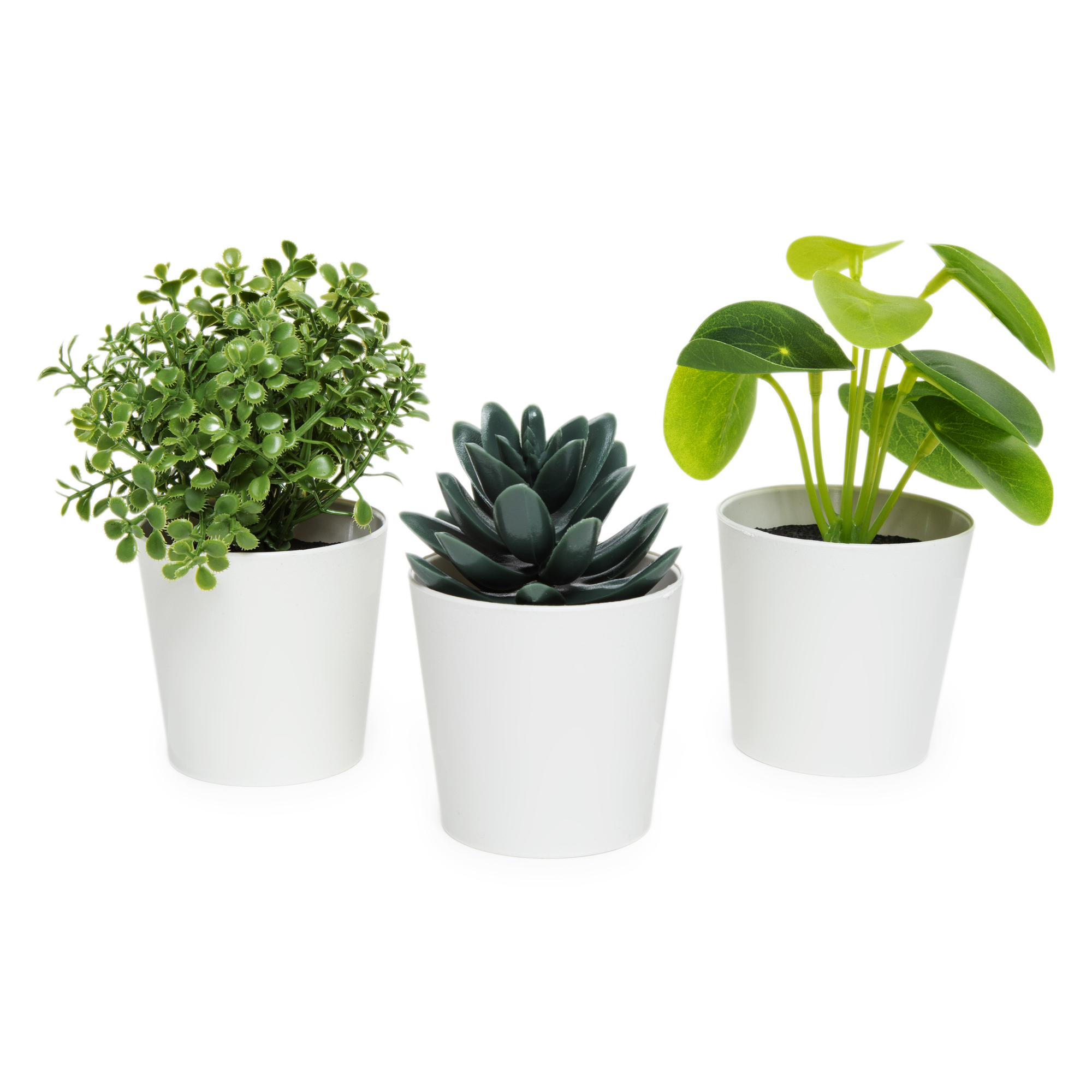 3-Pack Mini Faux Succulent Plants W/ Pots