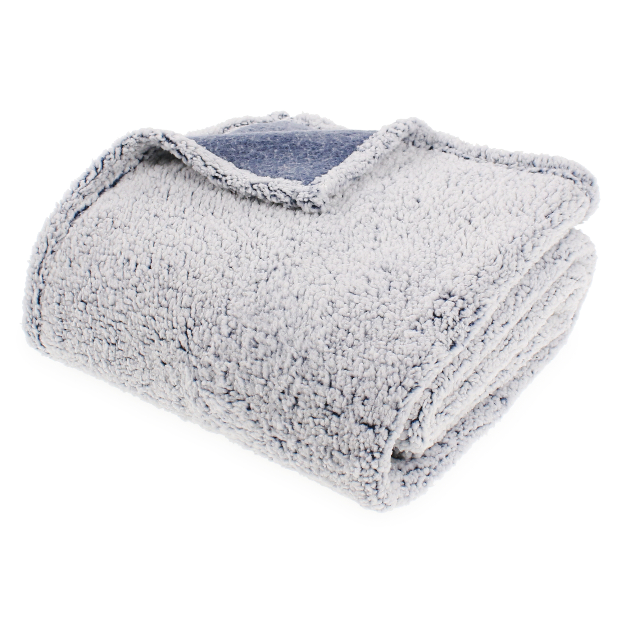 marled super-soft plush sherpa blanket 50in x 60in