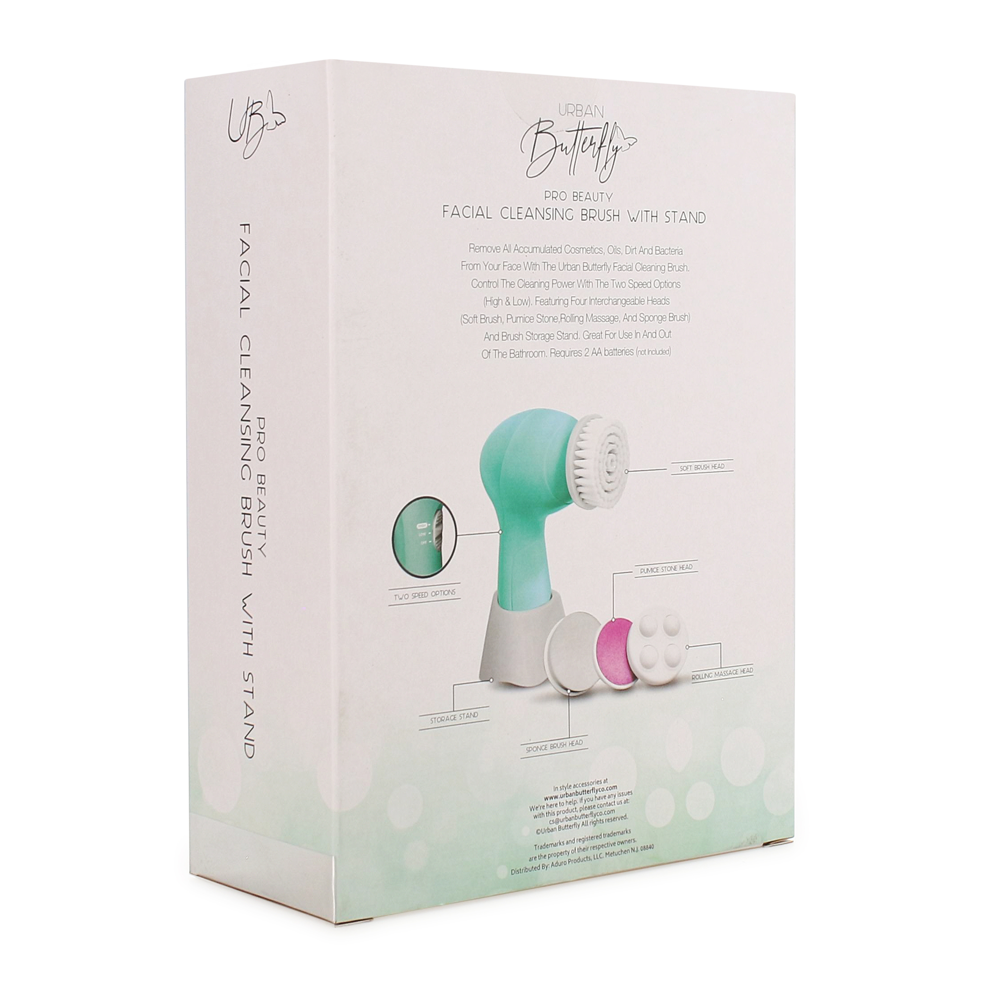 Electric Facial Cleansing Brush With 4 Heads