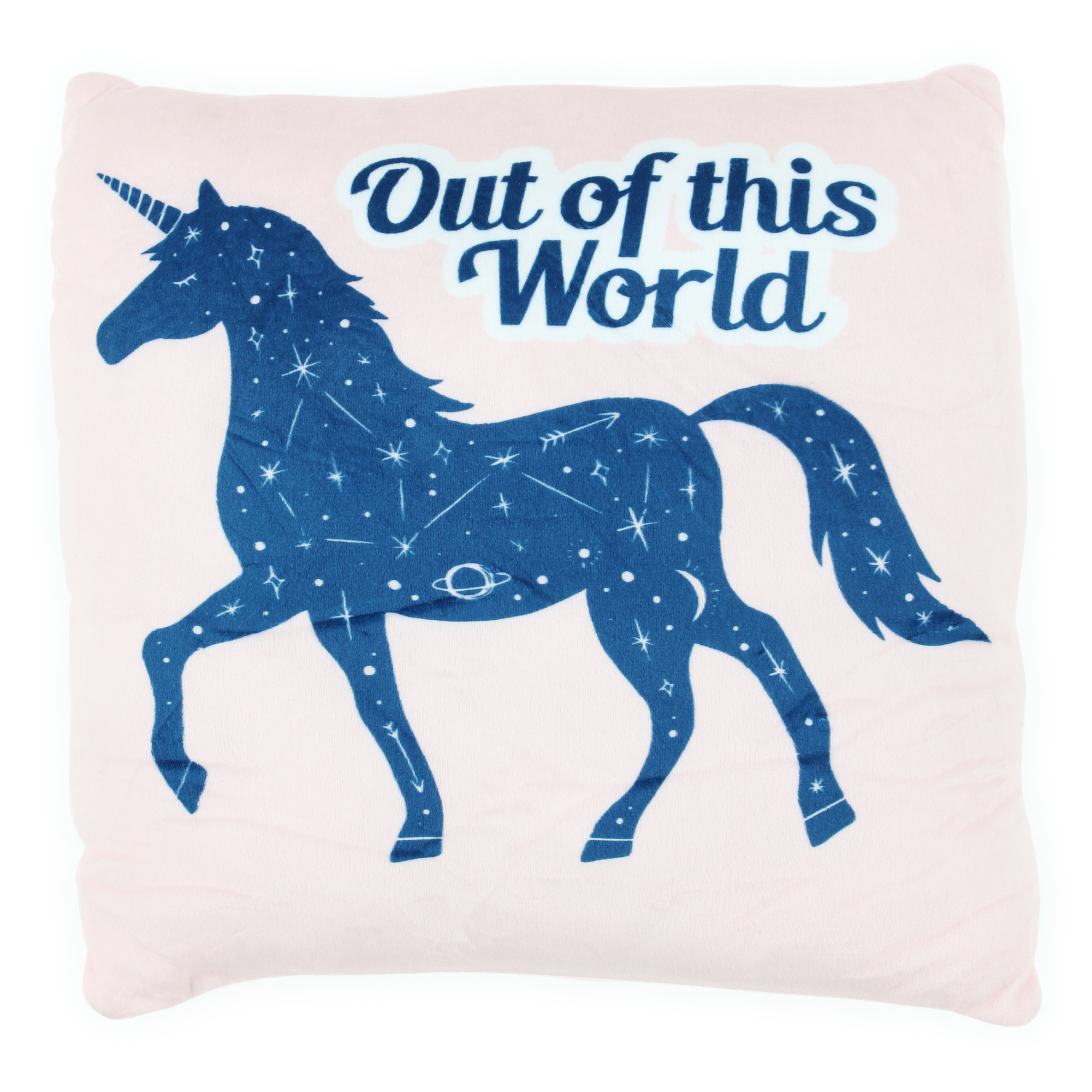 'out of this world' unicorn squishy pillow 14in