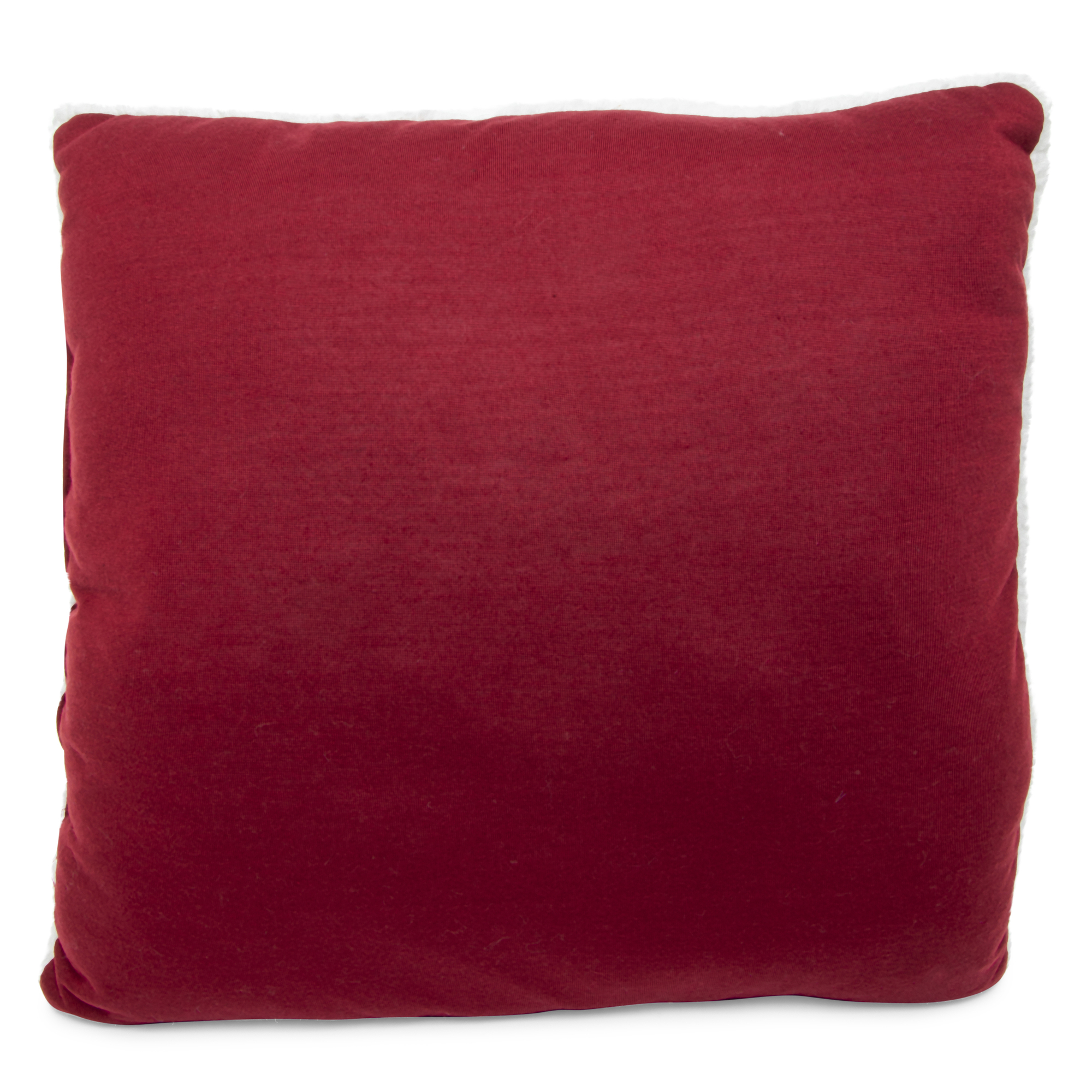 16in jersey throw pillow with sherpa fleece