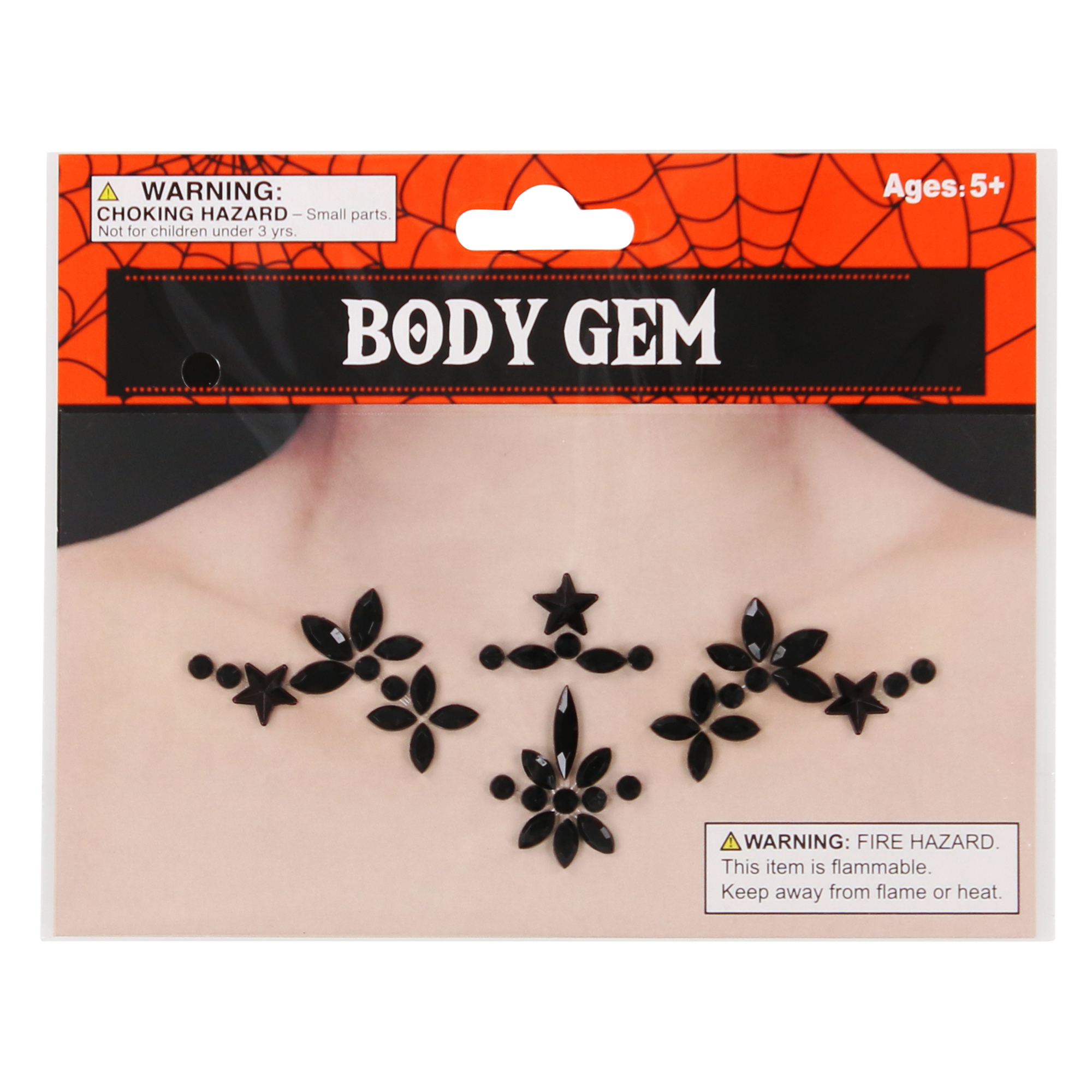 halloween costume stick-on chest gems