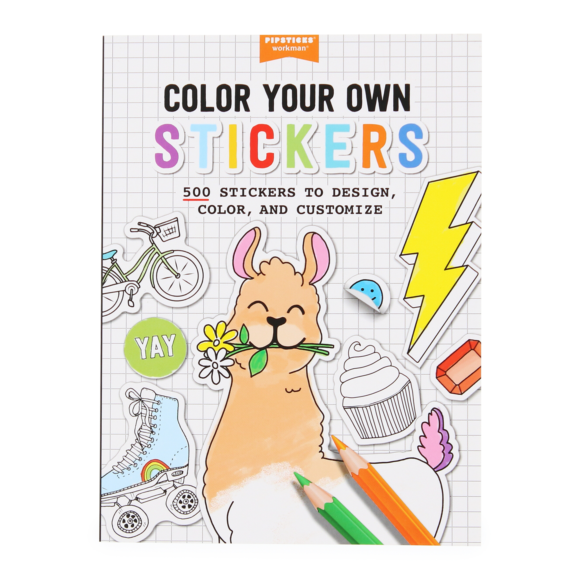 color your own stickers: 500 sticker book