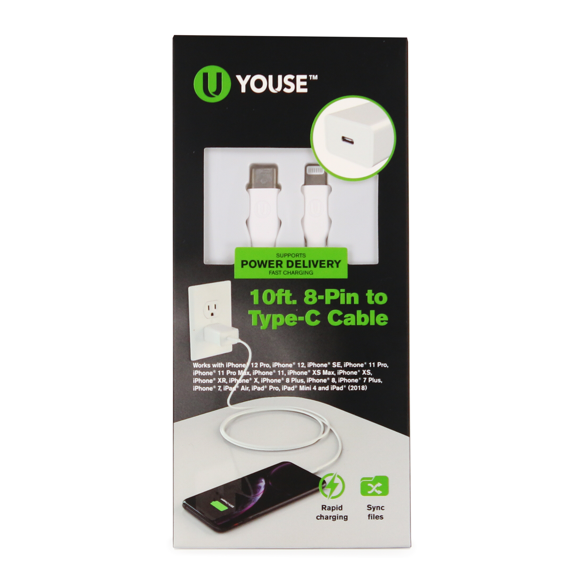 10ft USB-C to 8-pin charging cable Five Below