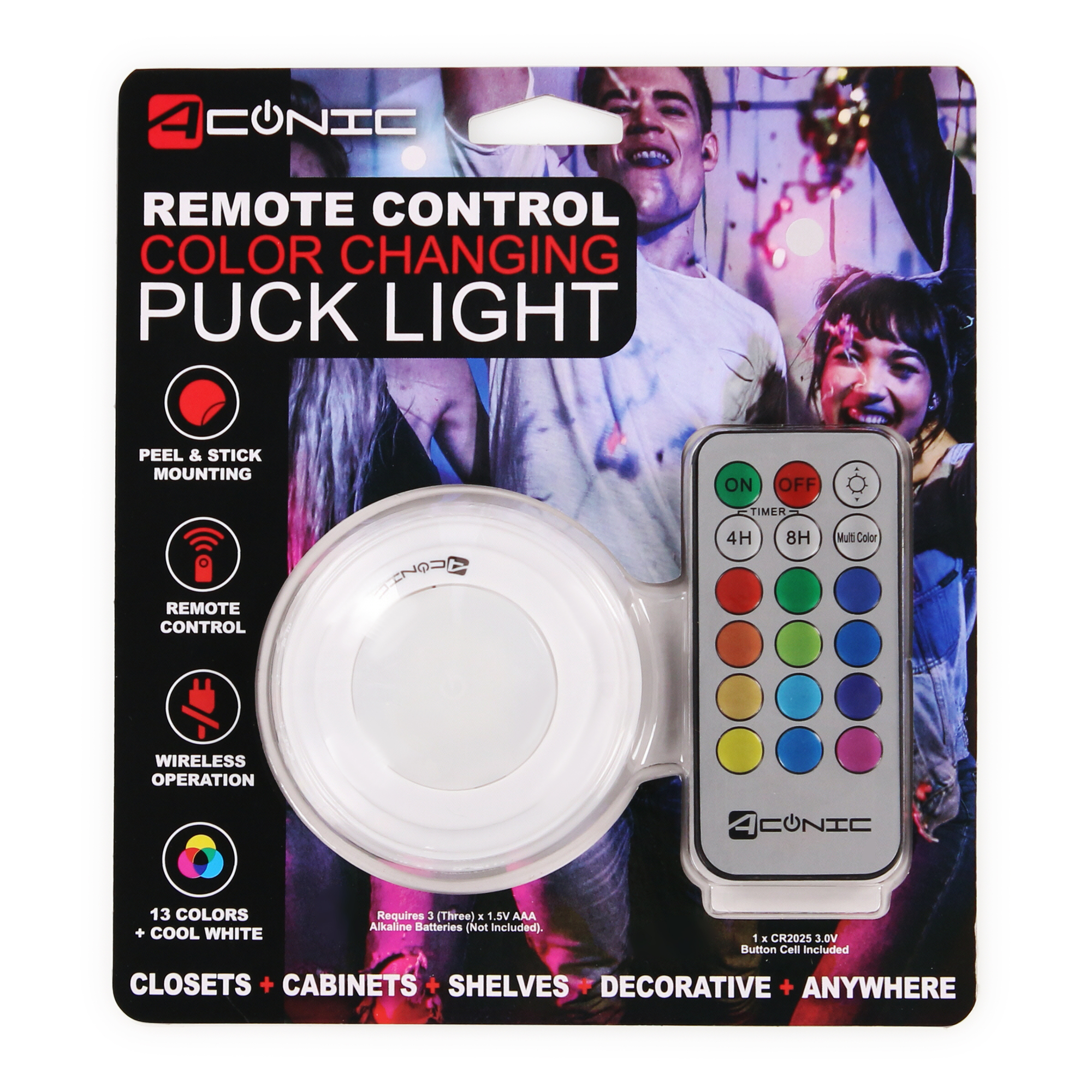 Color changing store puck light