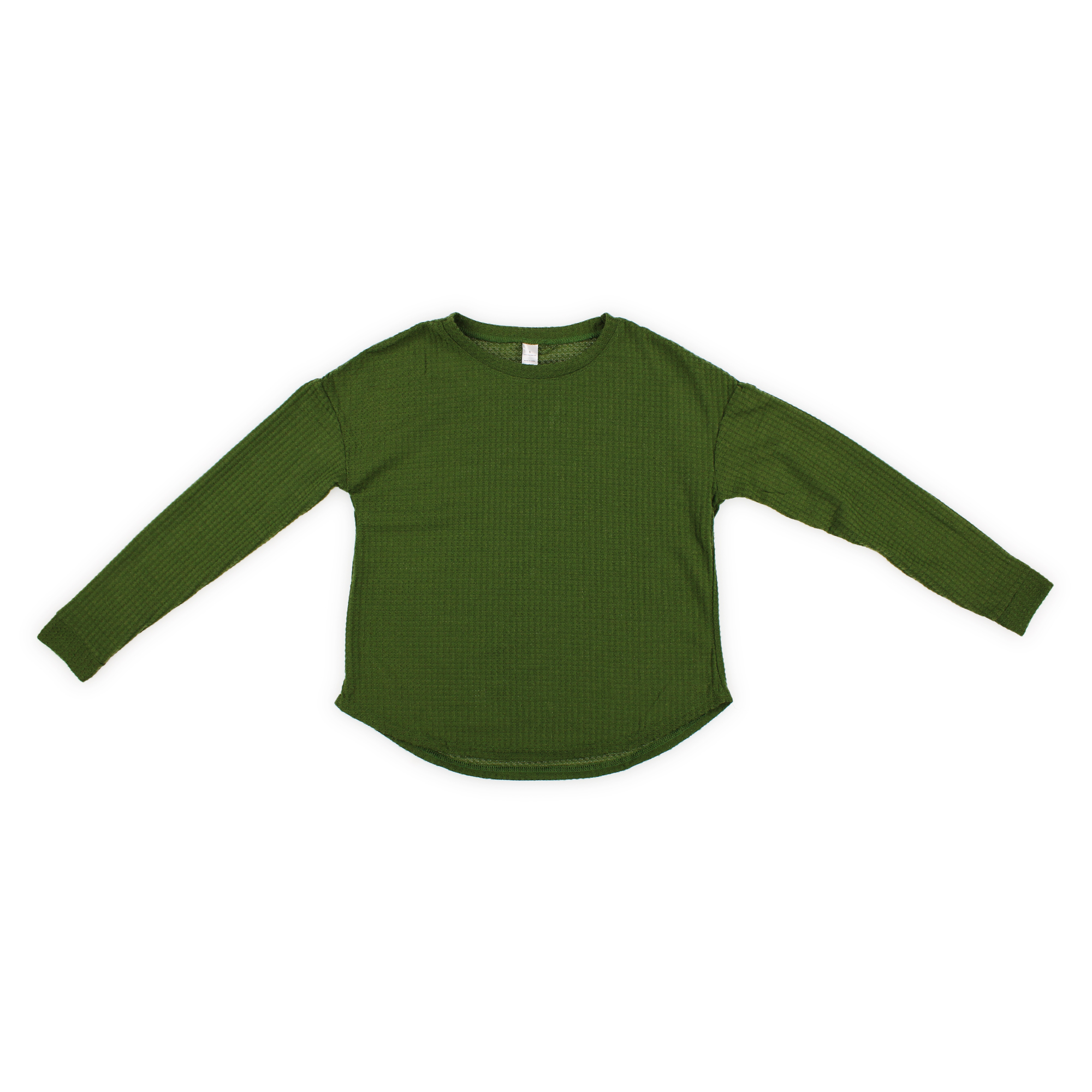 juniors green waffle knit lounge top