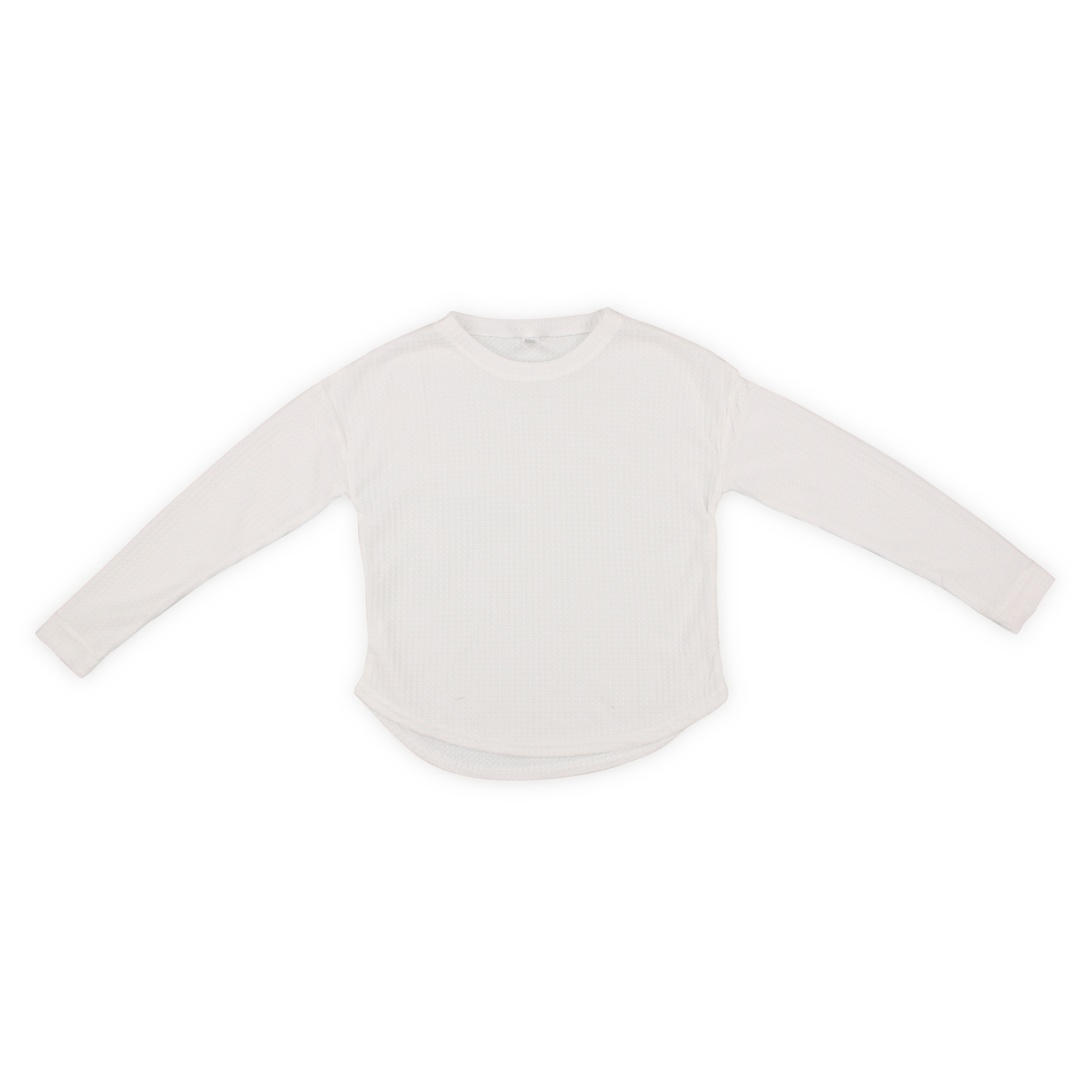juniors white waffle knit lounge top