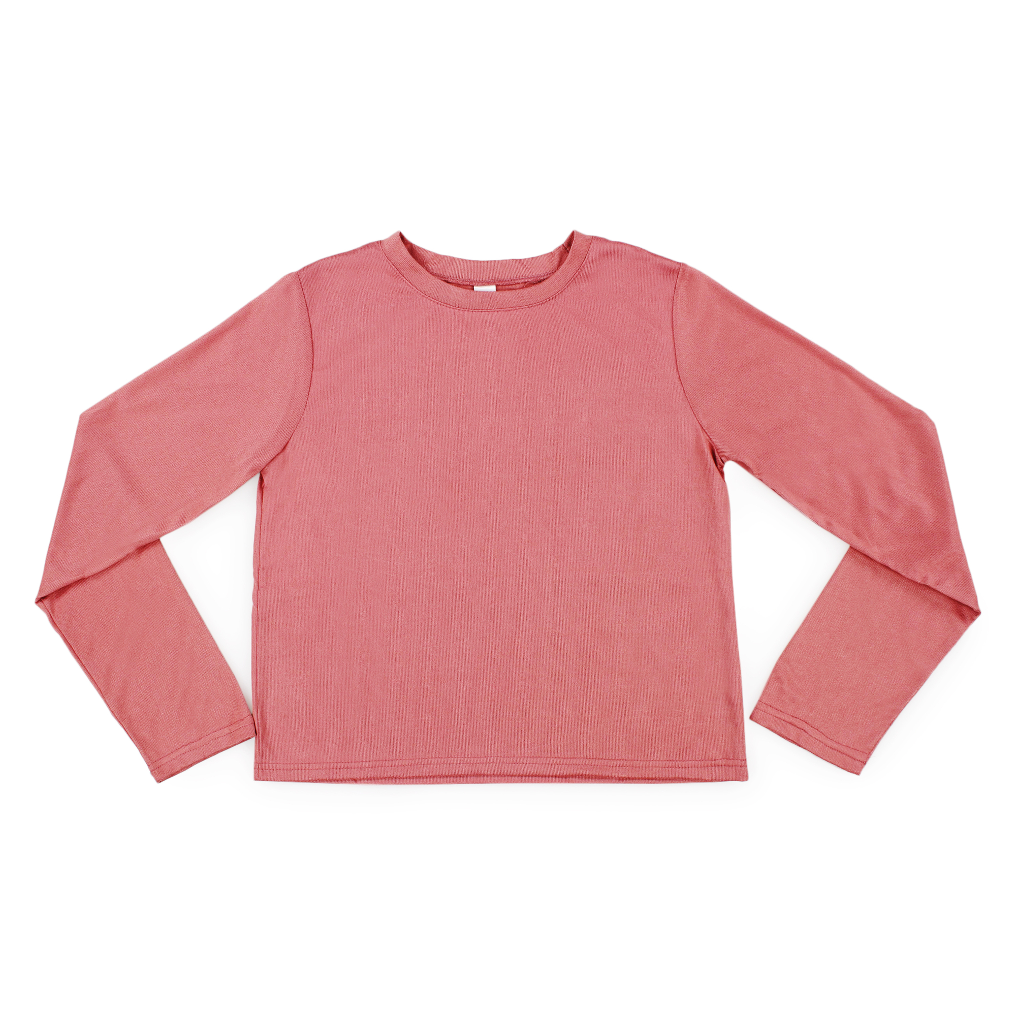 juniors mauve long sleeve crop top
