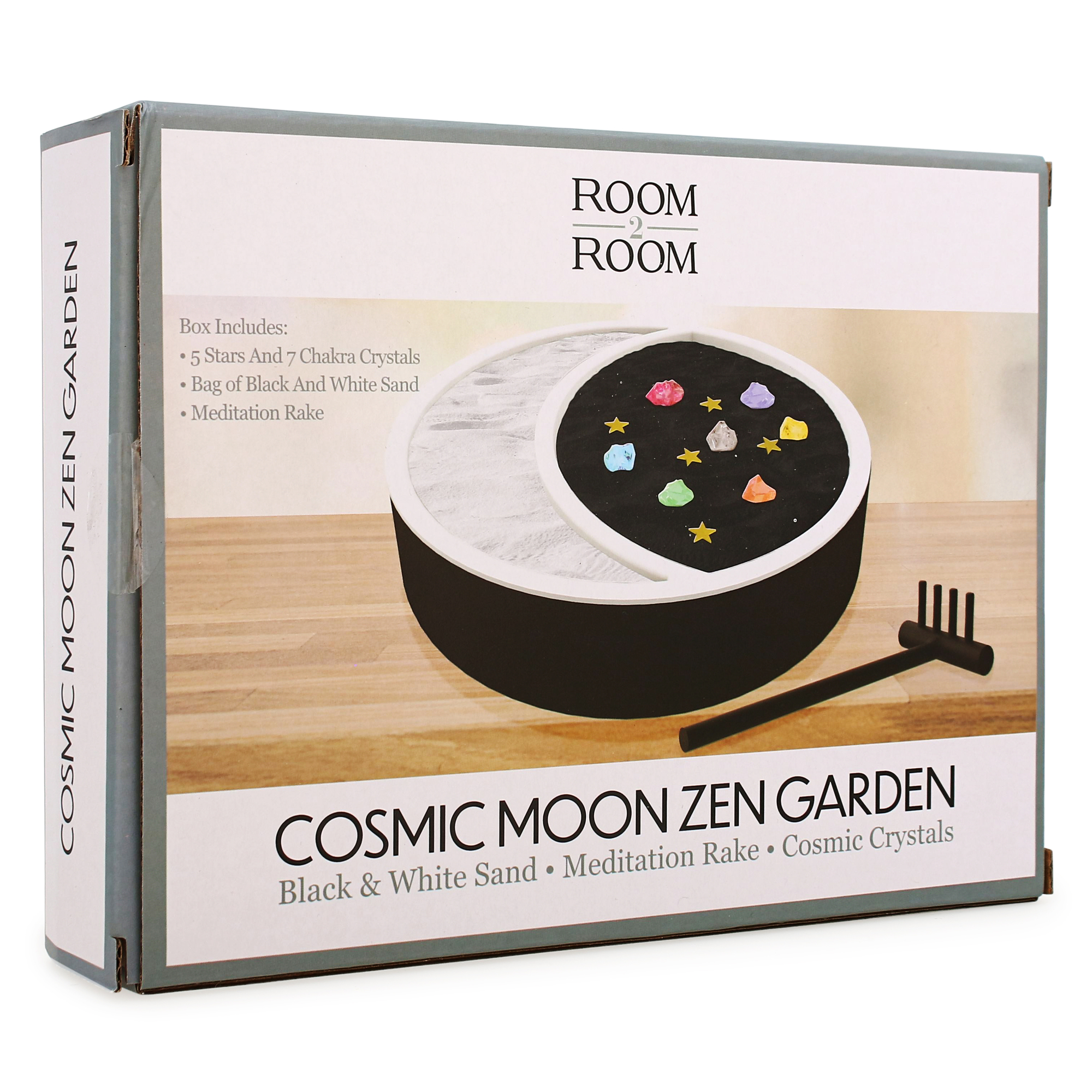 tabletop cosmic moon zen garden 6in