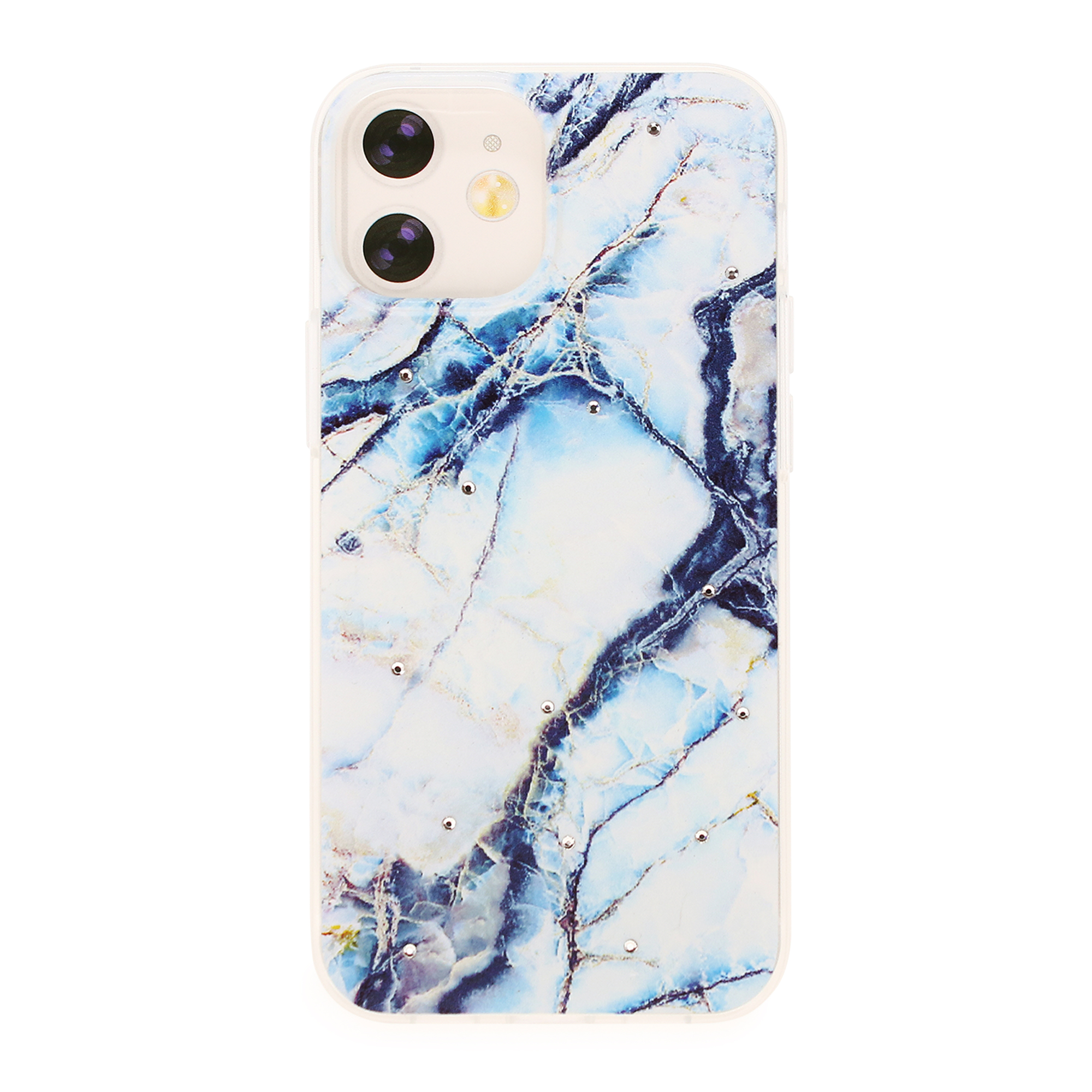 iPhone 13 mini®  crystal phone case - silver glitter