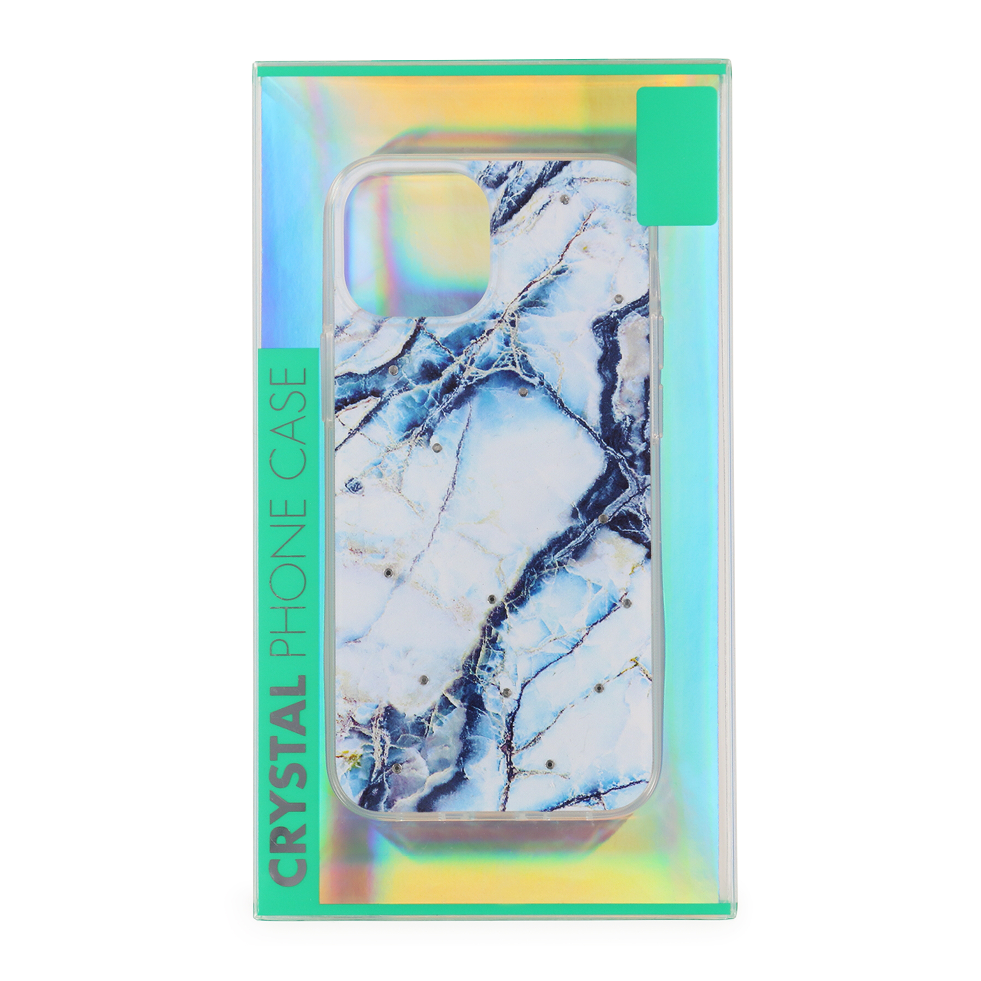 iPhone 13 mini®  crystal phone case - silver glitter