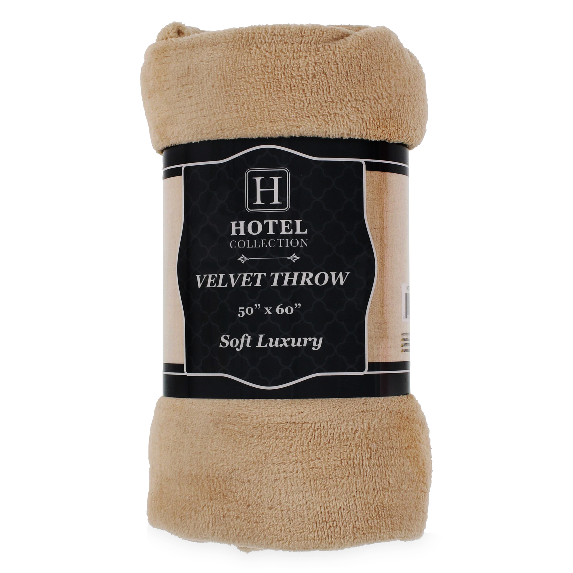 Outrageously Soft Throw Blanket - Ultra Plush Minky Faux Fur Blanket 50 X 70 Inches Tan C183