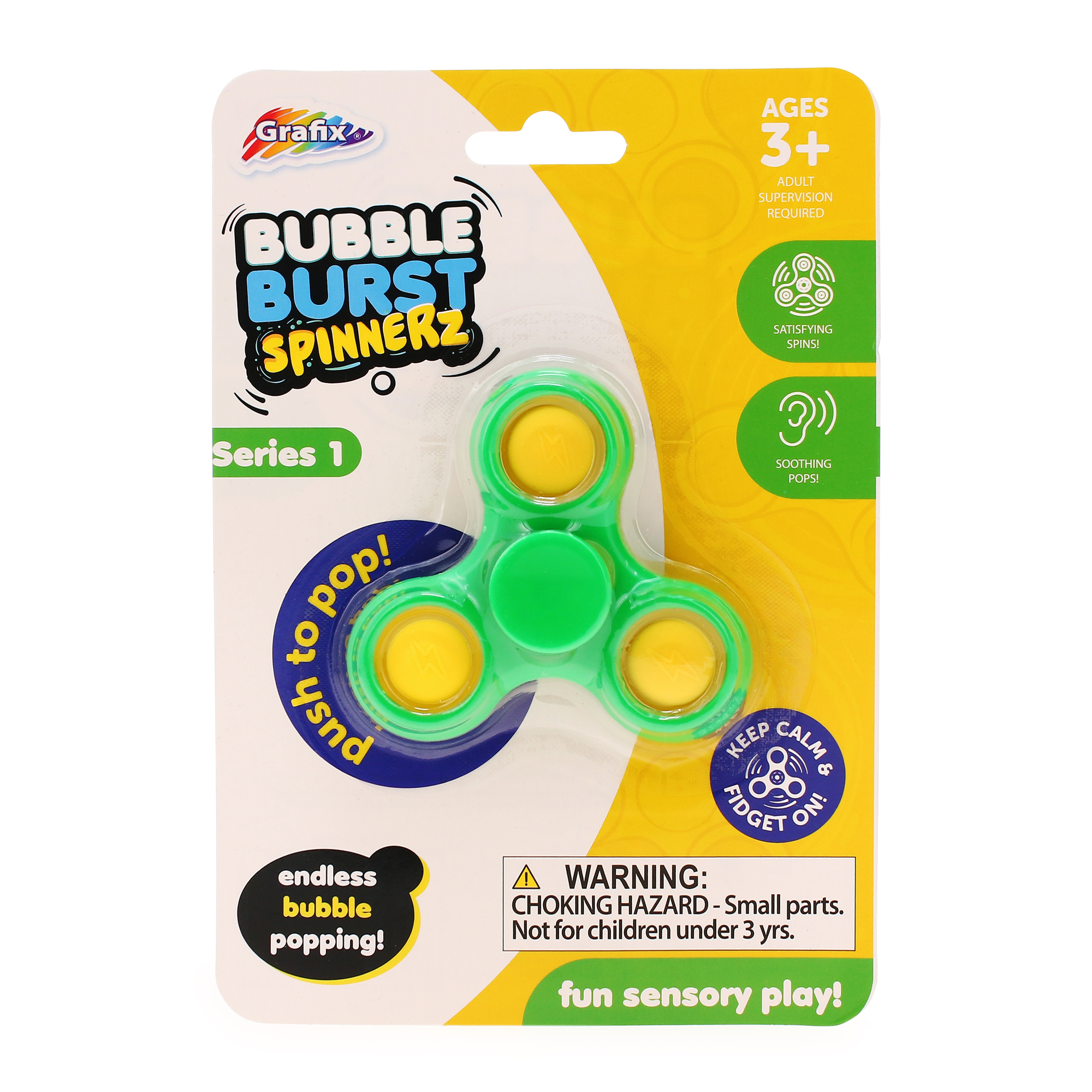 grafix® bubble burst spinnerz popper fidget toy | Five Below