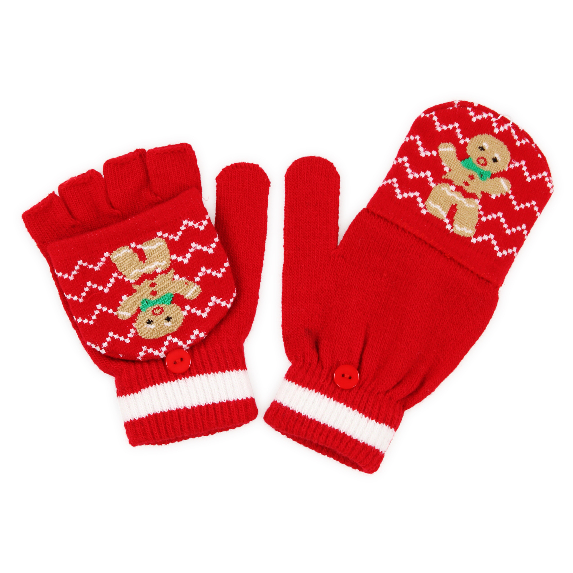 Holiday christmas flip-top gloves one size sale